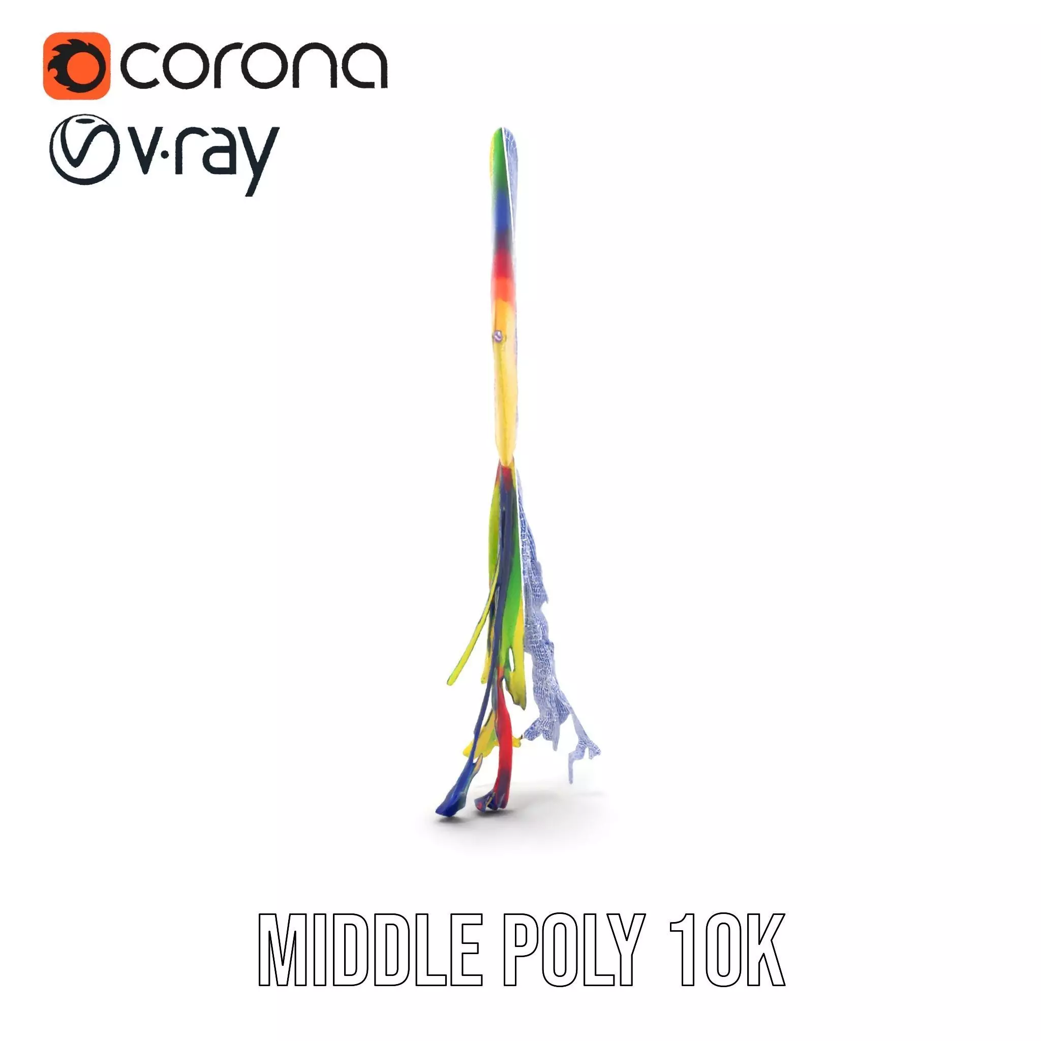 Rainbow Diamond Kite model pack Low-poly 3D model_22