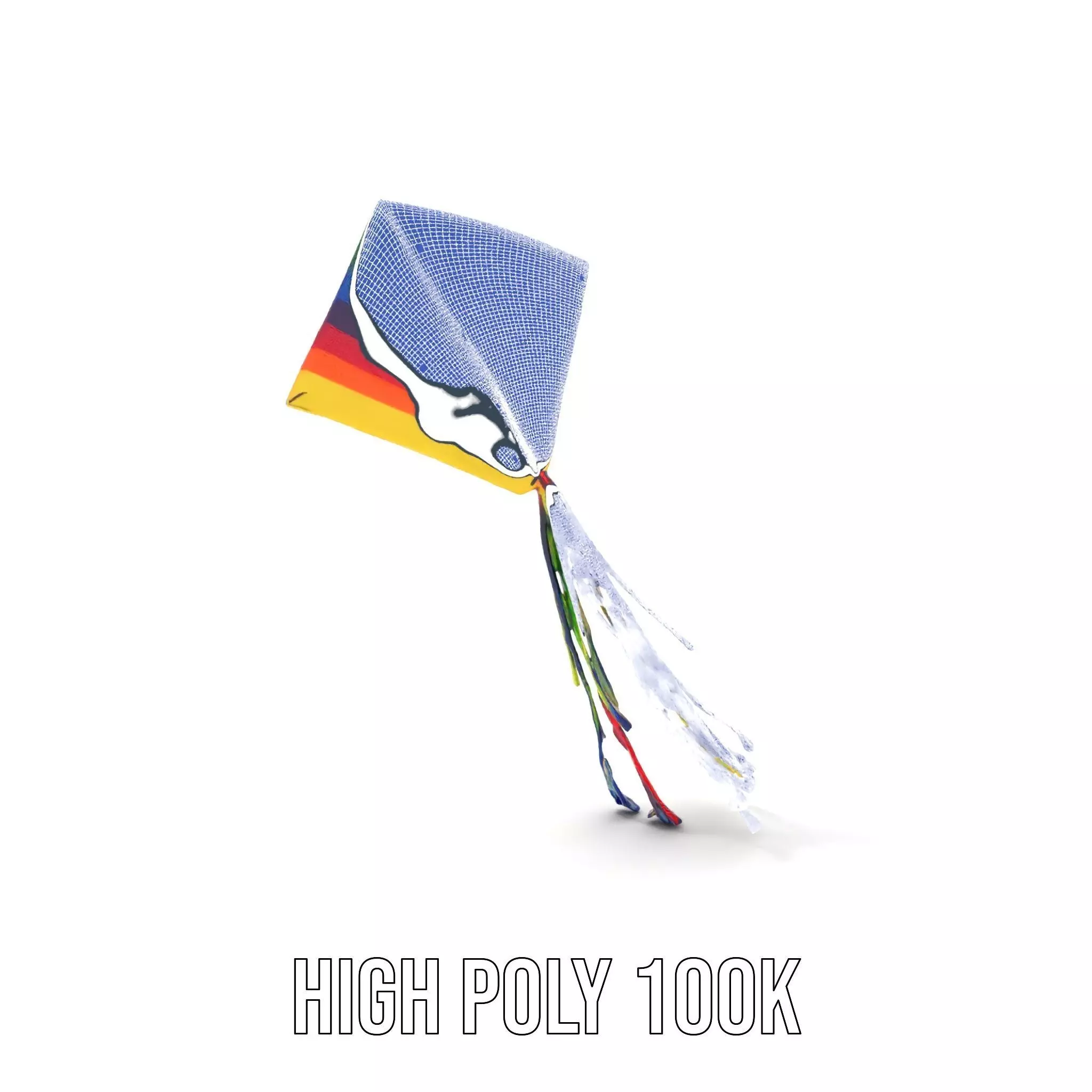 Rainbow Diamond Kite model pack Low-poly 3D model_5