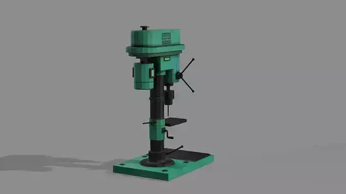 Drilling Machine Low Poly 3D Model