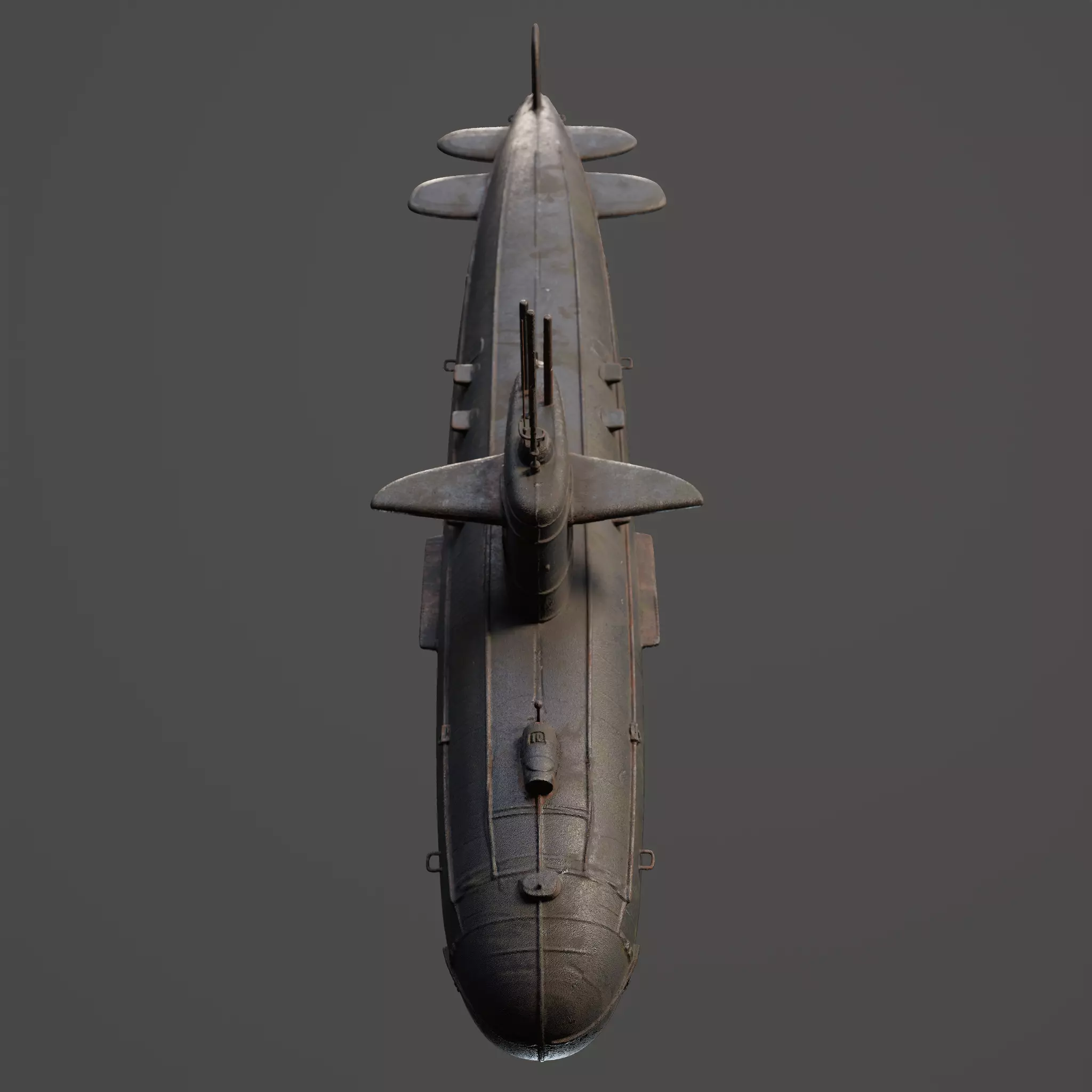 Naval Submarine Watercraft 4K PBR 3D model_2