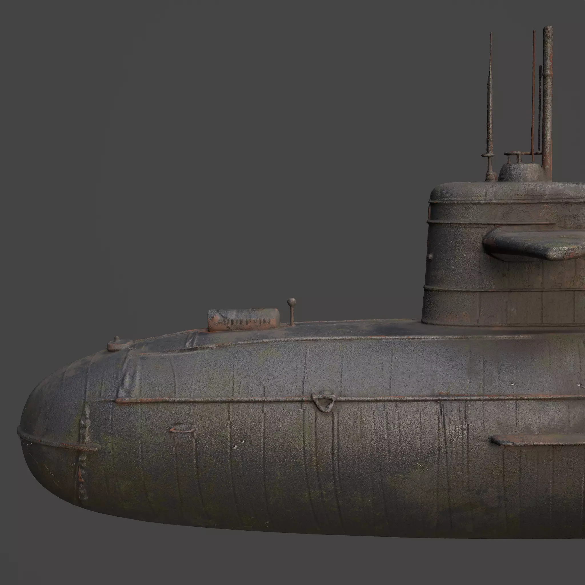 Naval Submarine Watercraft 4K PBR 3D model_7