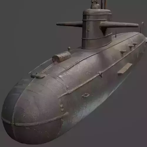 Naval Submarine Watercraft 4K PBR 3D model Naval Submarine Watercraft 4K PBR 3D model