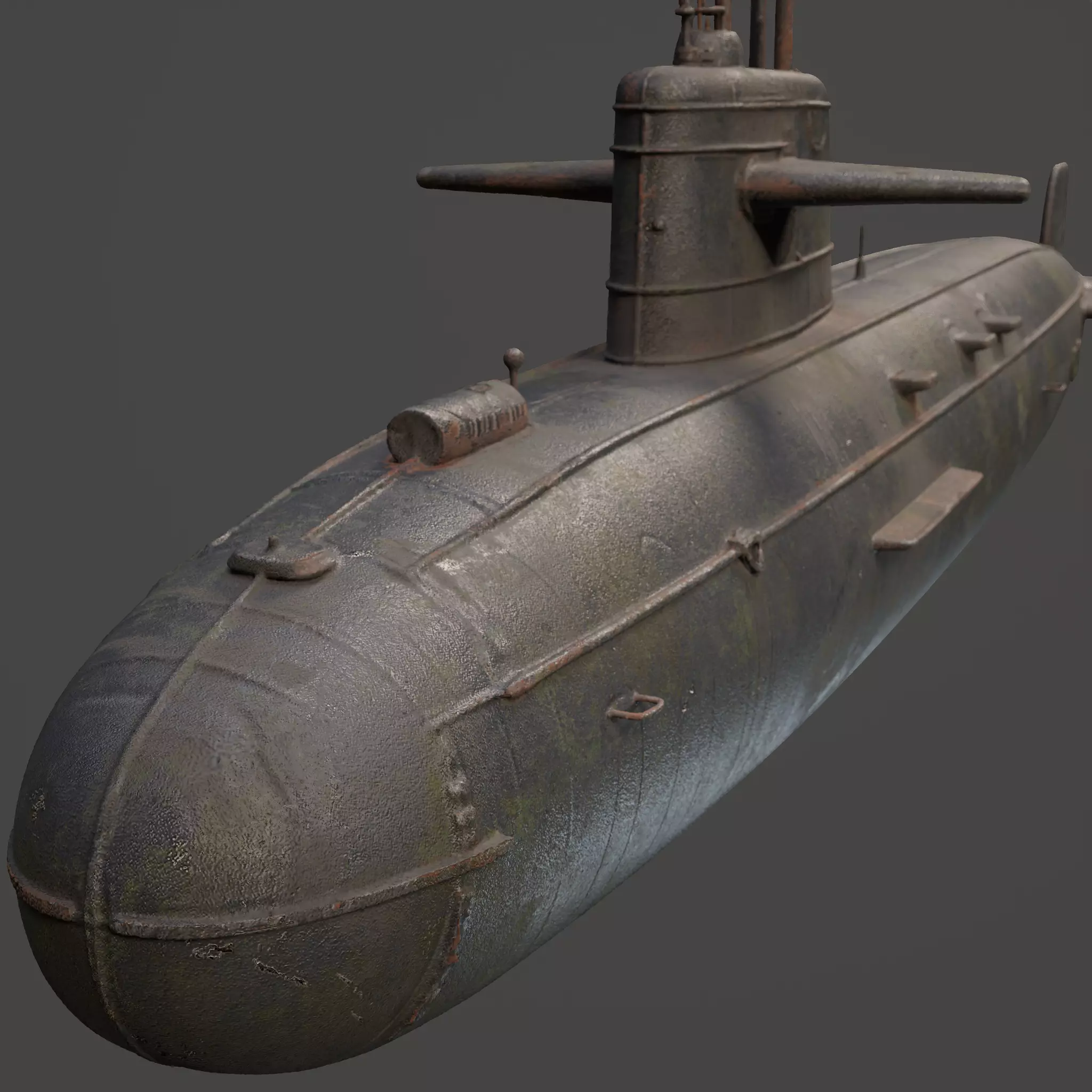 Naval Submarine Watercraft 4K PBR 3D model_0