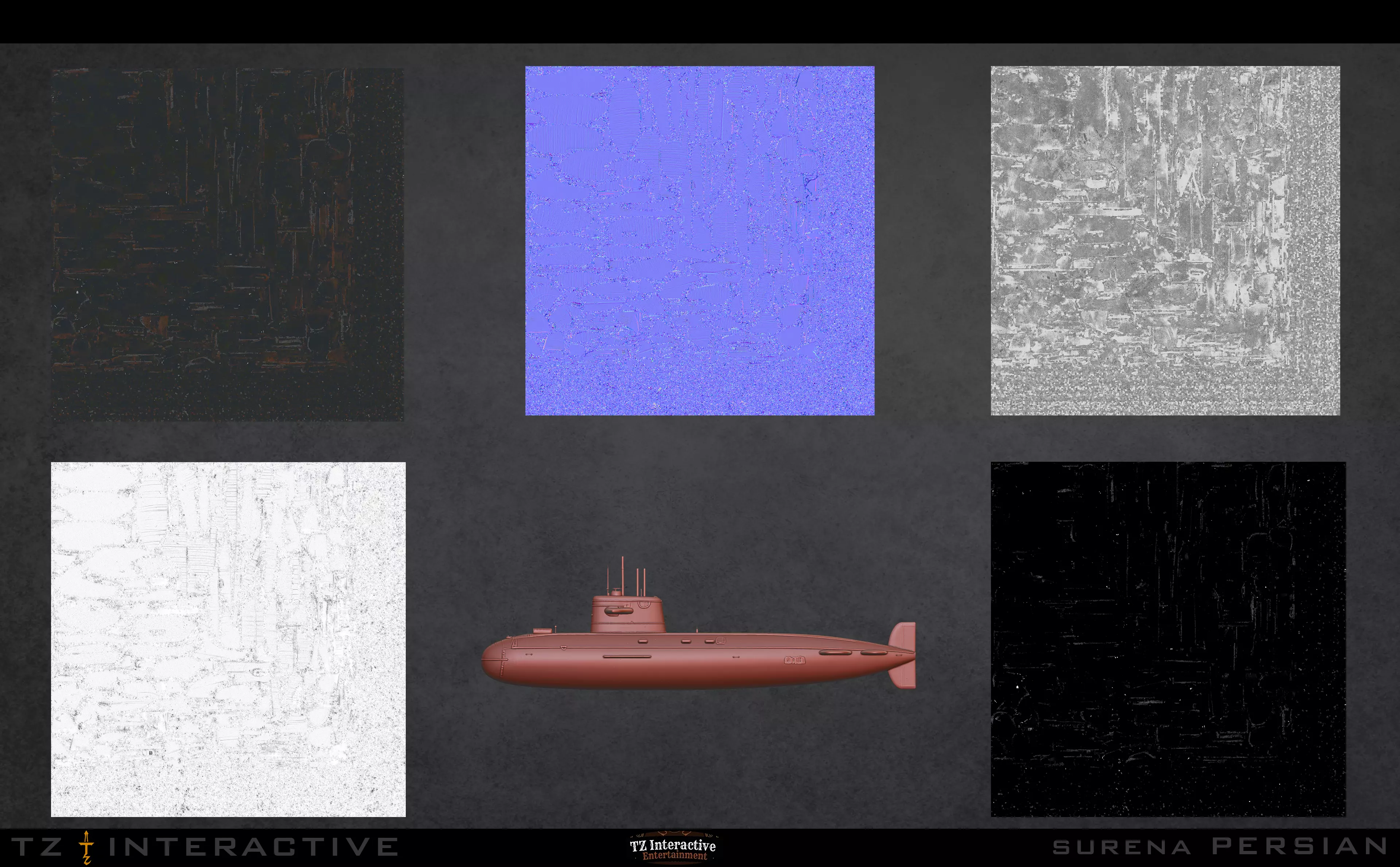 Naval Submarine Watercraft 4K PBR 3D model_9