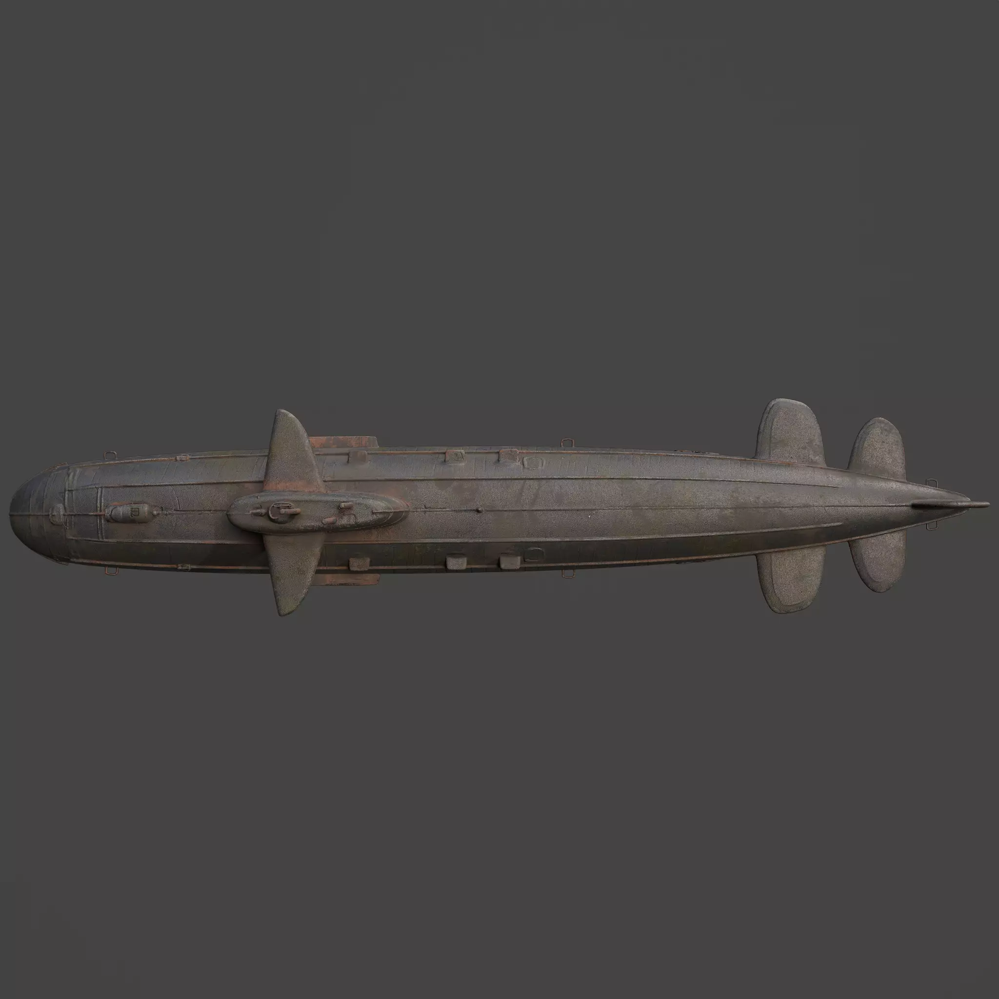 Naval Submarine Watercraft 4K PBR 3D model_10