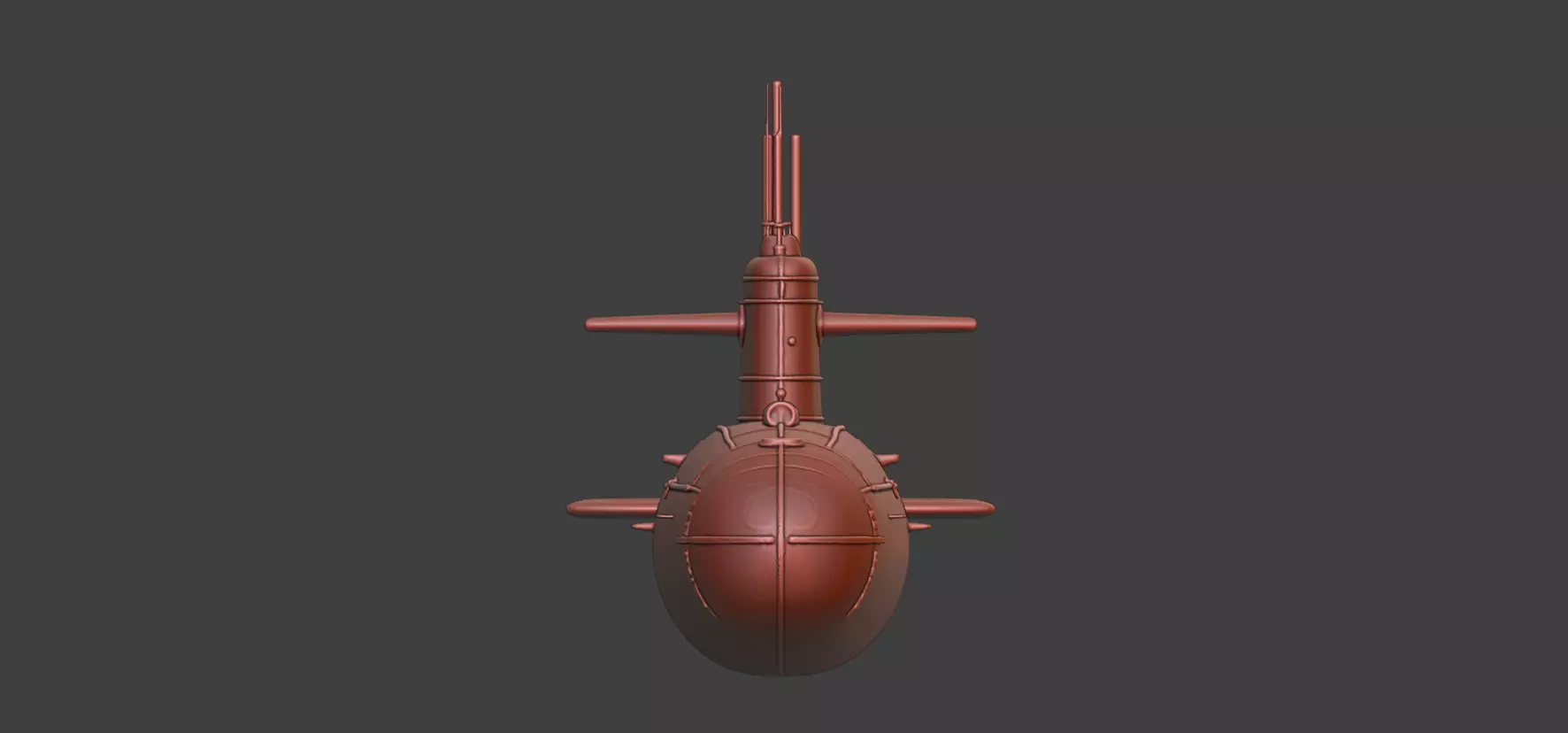 Naval Submarine Watercraft 4K PBR 3D model_14