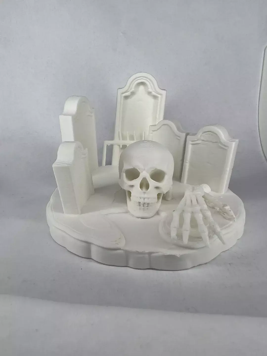Graveyard Skull Diorama STL 3D print model_1