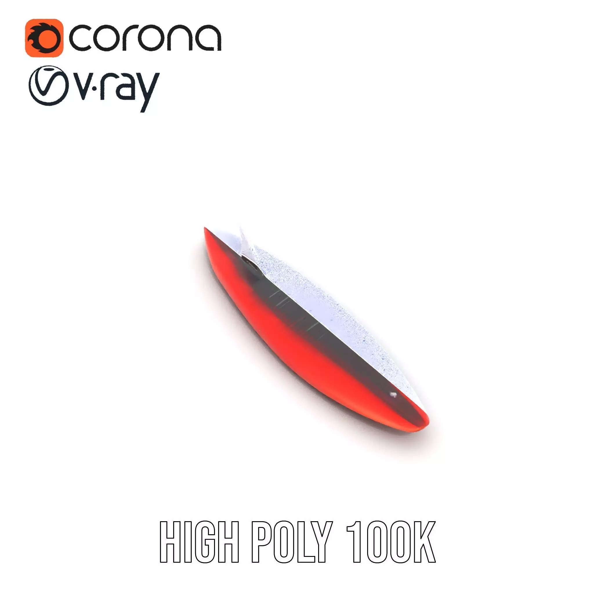 Red Speed Surfboard model pack Low-poly 3D model_32