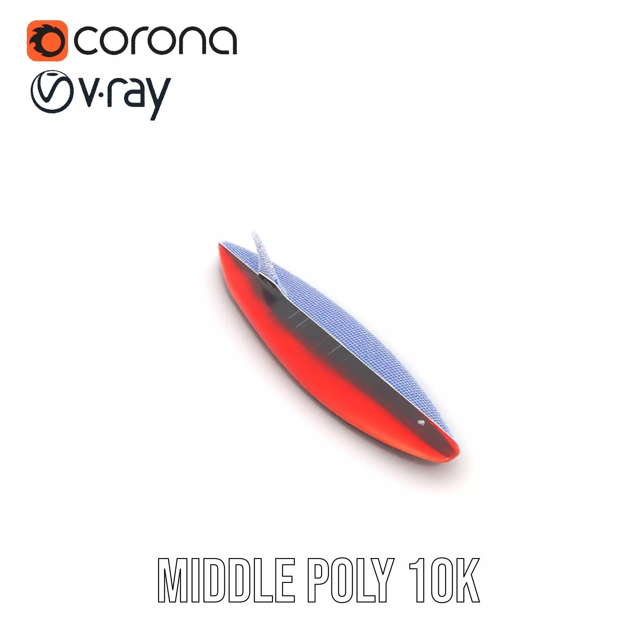 Red Speed Surfboard model pack Low-poly 3D model_27