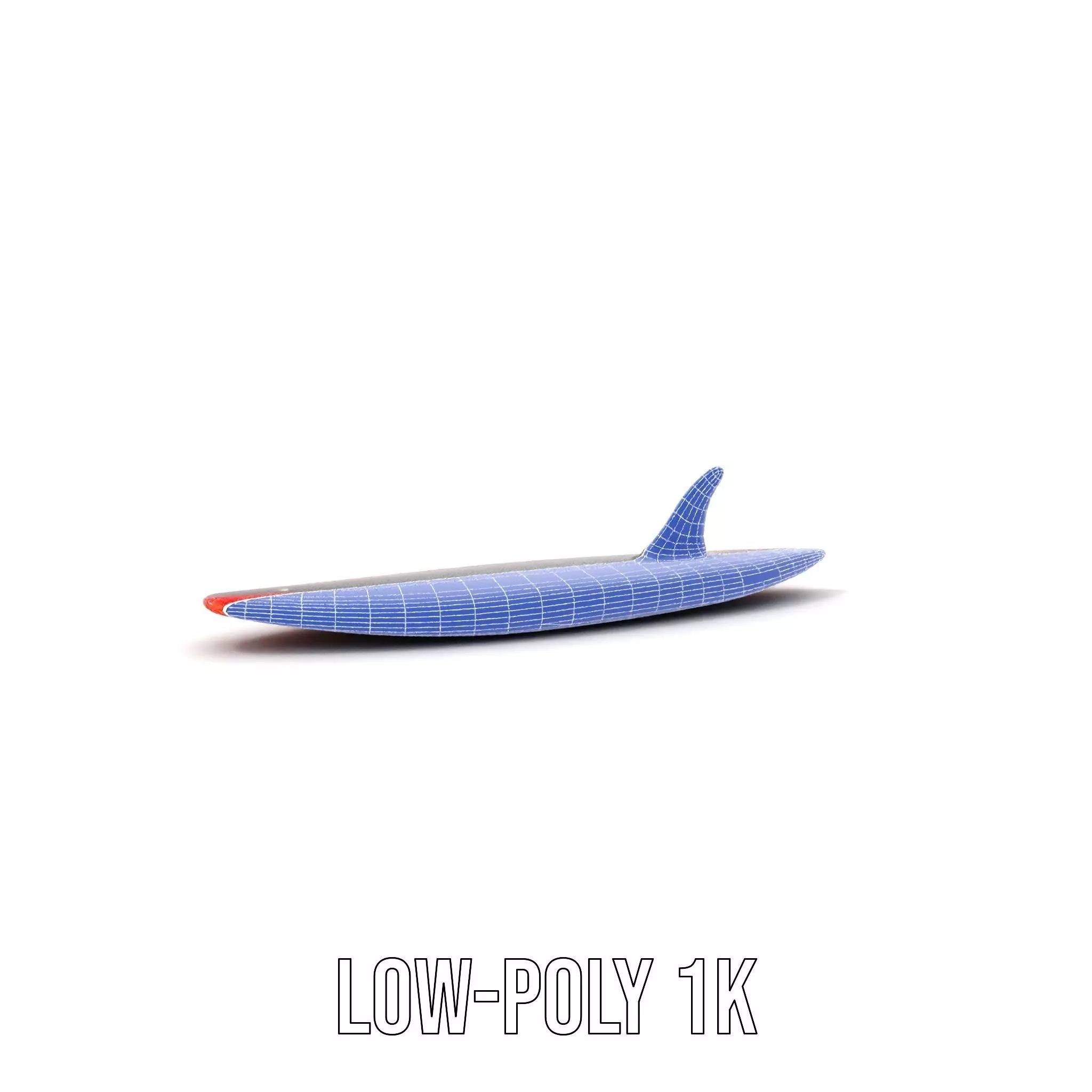 Red Speed Surfboard model pack Low-poly 3D model_28