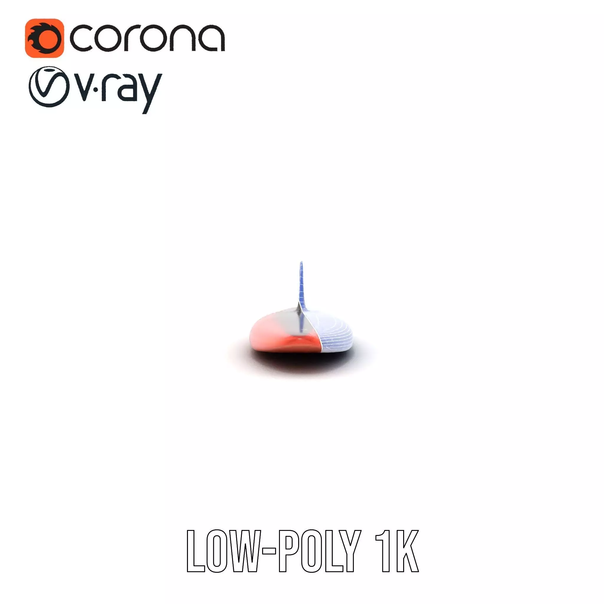 Red Speed Surfboard model pack Low-poly 3D model_16