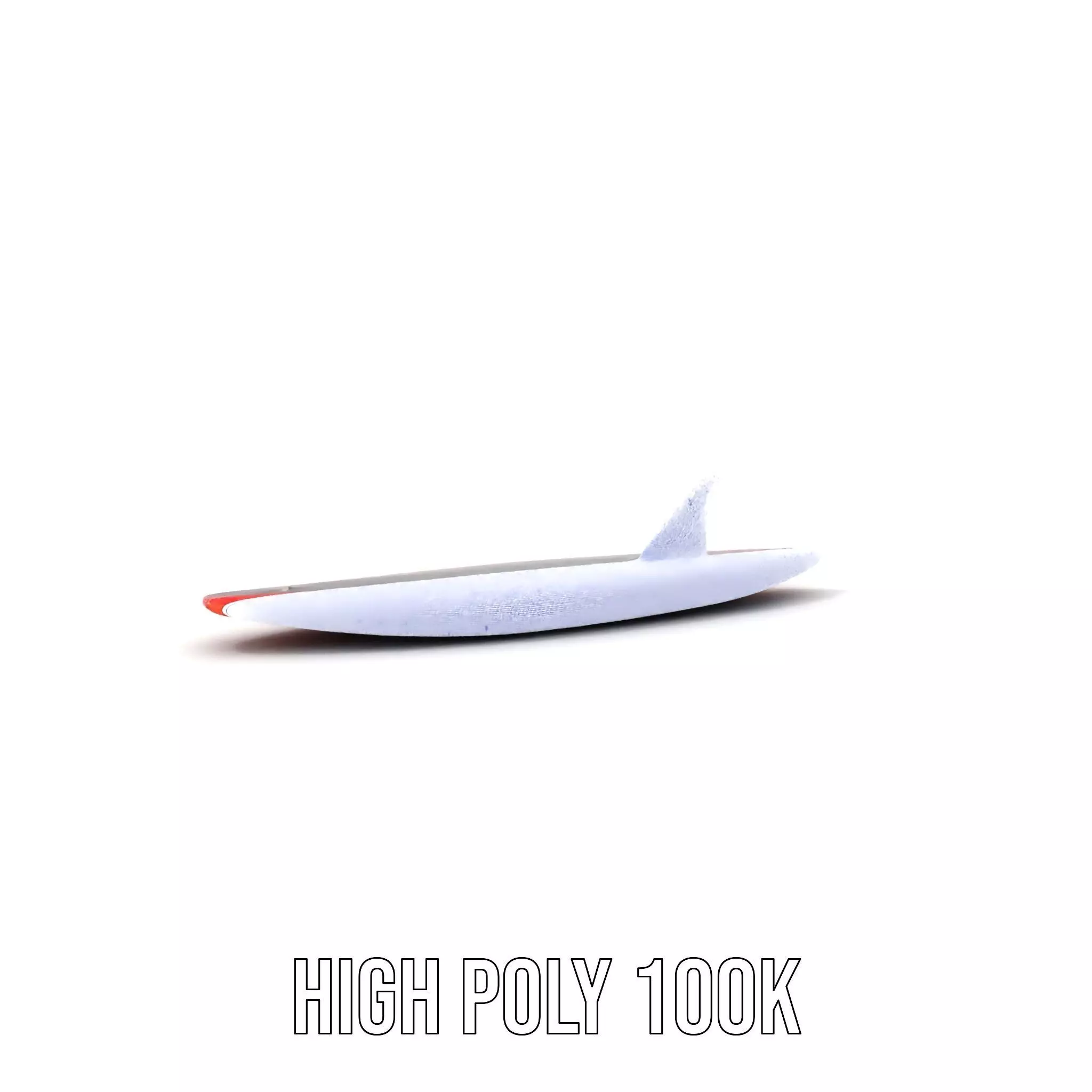 Red Speed Surfboard model pack Low-poly 3D model_5