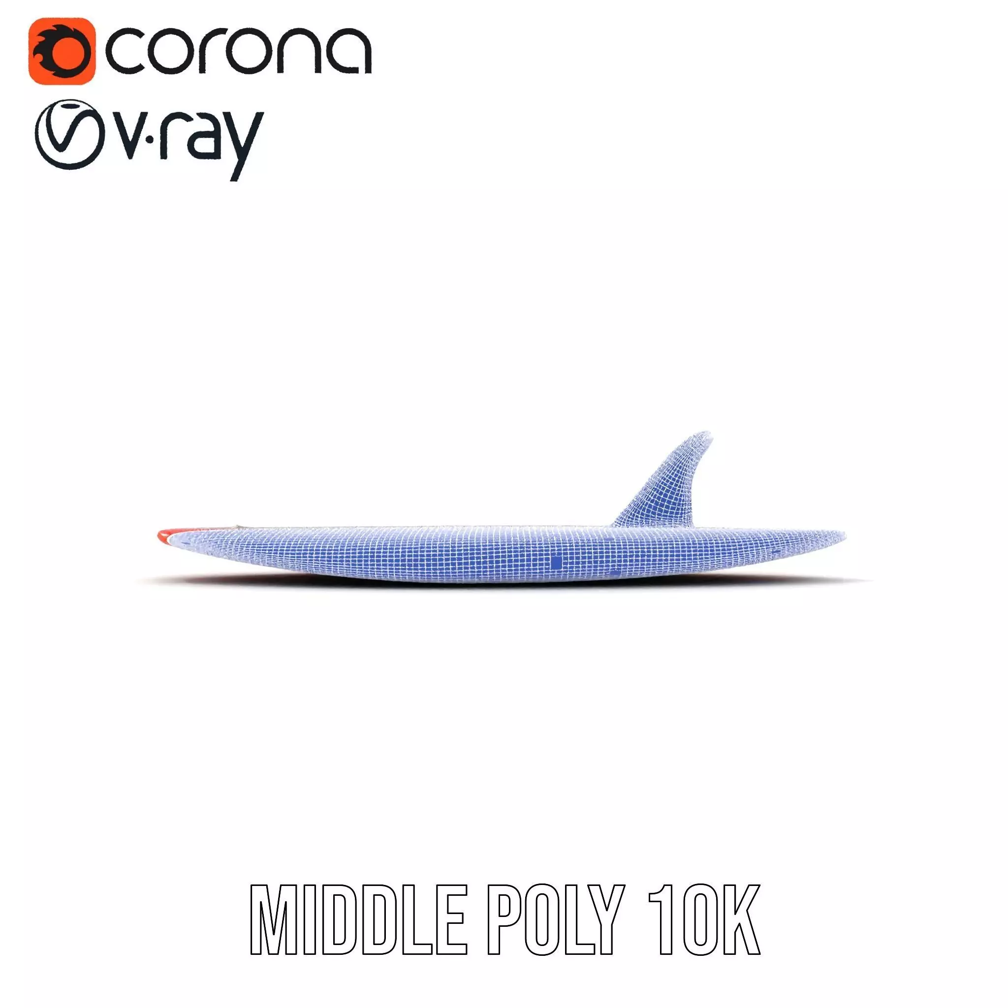 Red Speed Surfboard model pack Low-poly 3D model_24