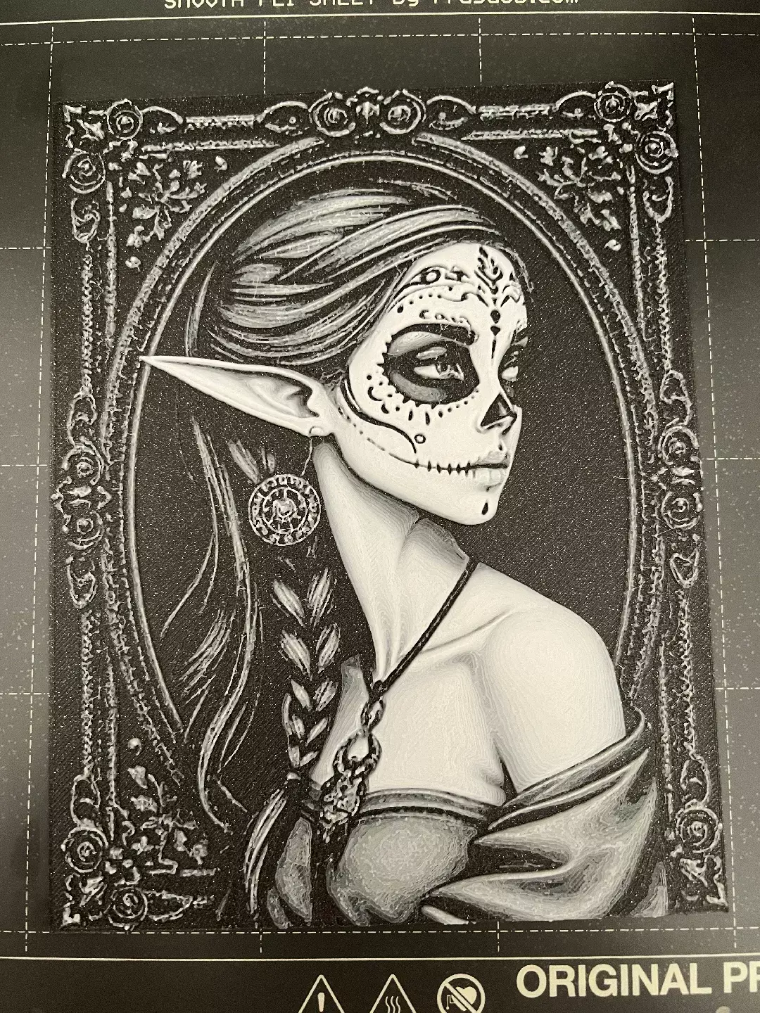 Day of the Dead Elf Lithophane STL  3D print model_1