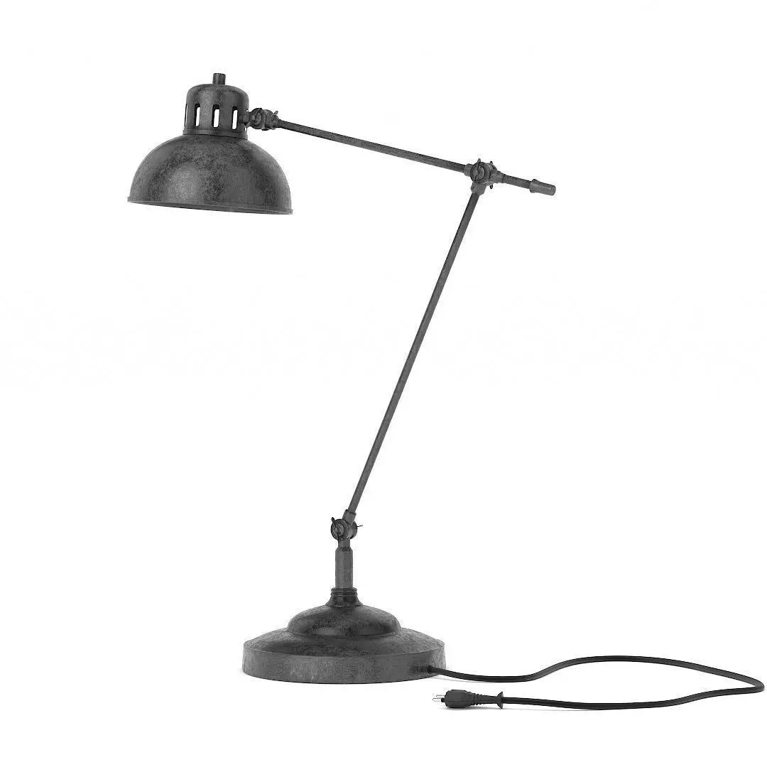 Industriel old tablelamp 3D model