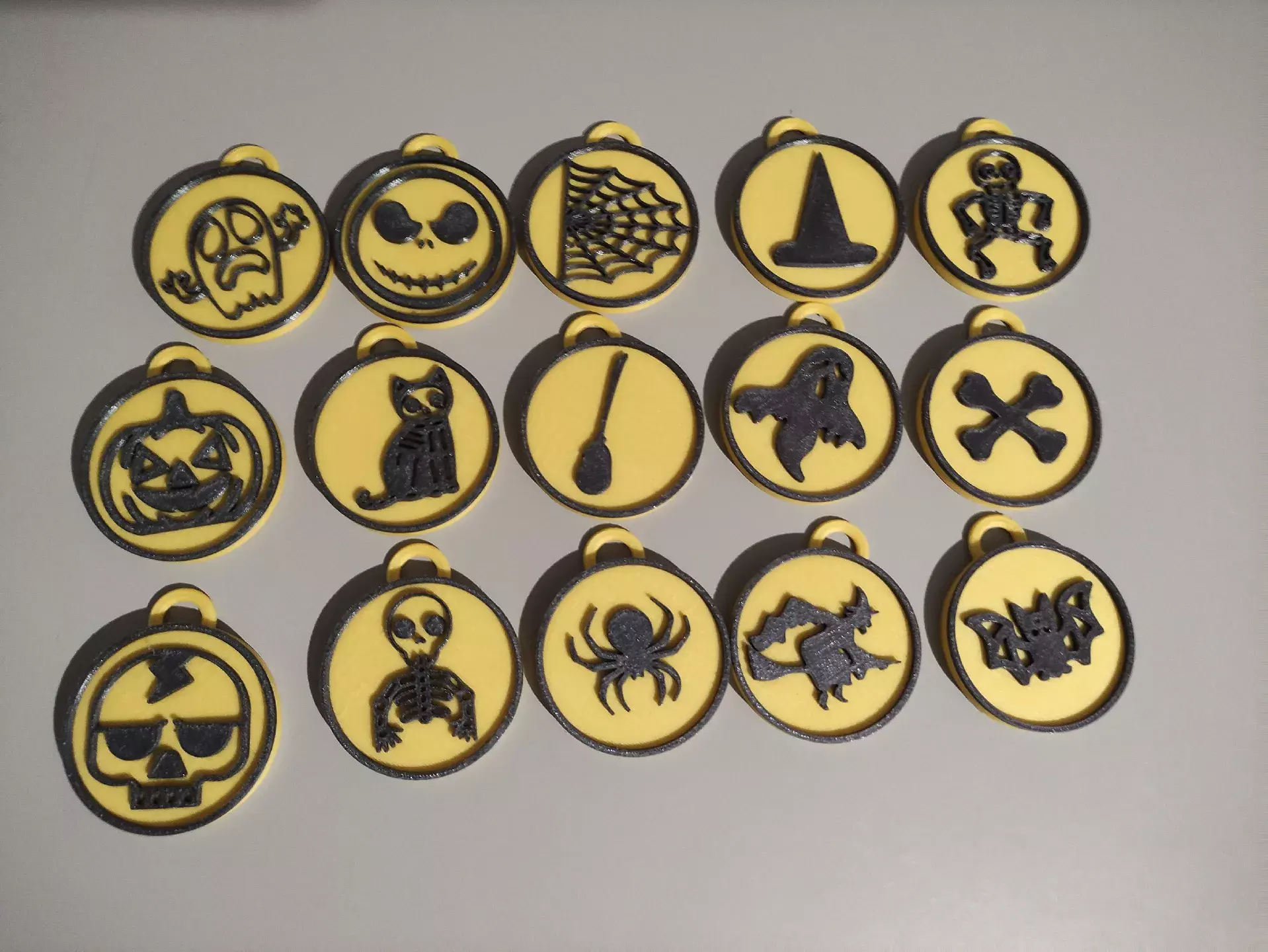 Halloween Icon Keychains STL Pack  3D print model_5