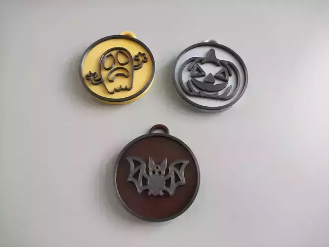 Halloween Icon Keychains STL Pack  3D print model