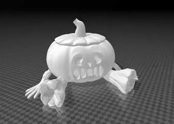 Crawling Pumpkin Candy Bowl STL 3D print model Crawling Pumpkin Candy Bowl STL 3D print model