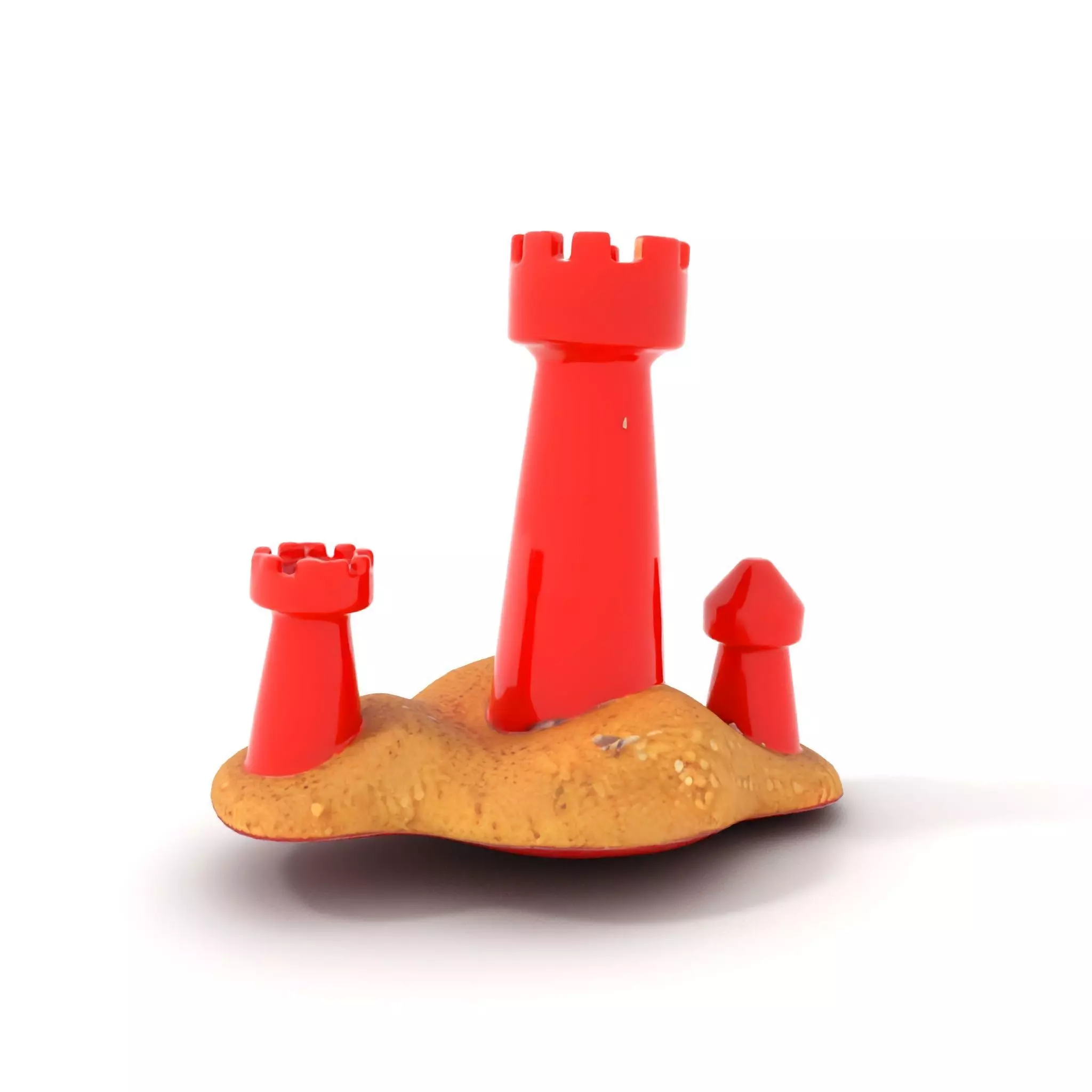 Red Sandcastle model pack Low-poly 3D model_6