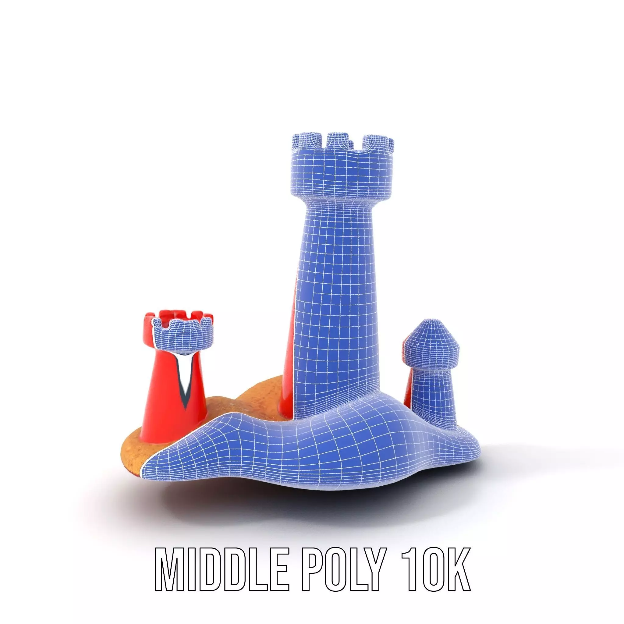 Red Sandcastle model pack Low-poly 3D model_19