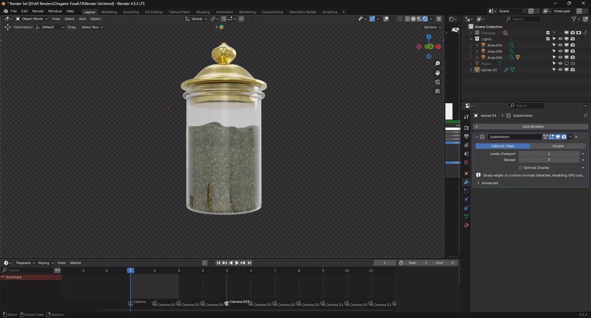 Cardamom jar 3D model_4