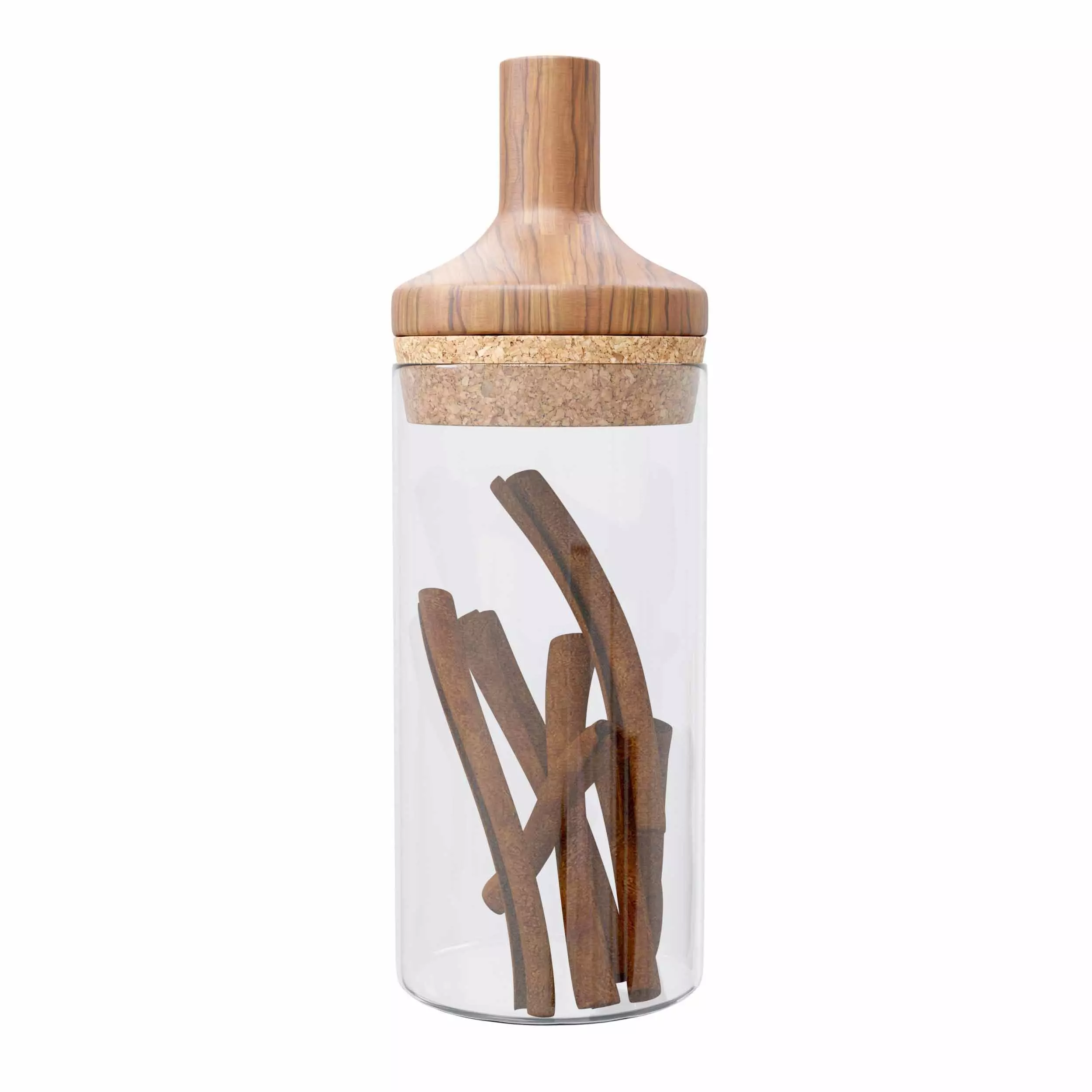 Cinnamon jar 3D model_0