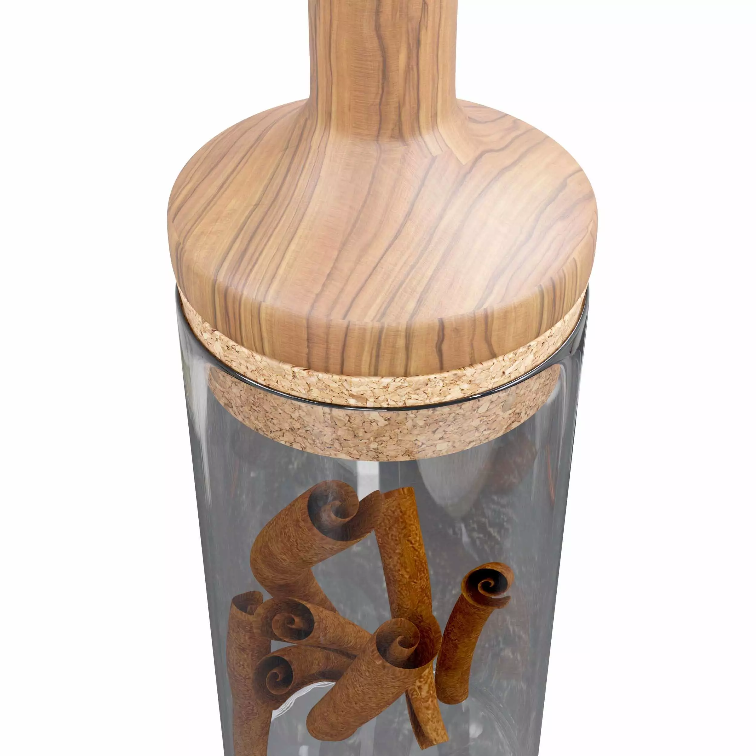 Cinnamon jar 3D model_4