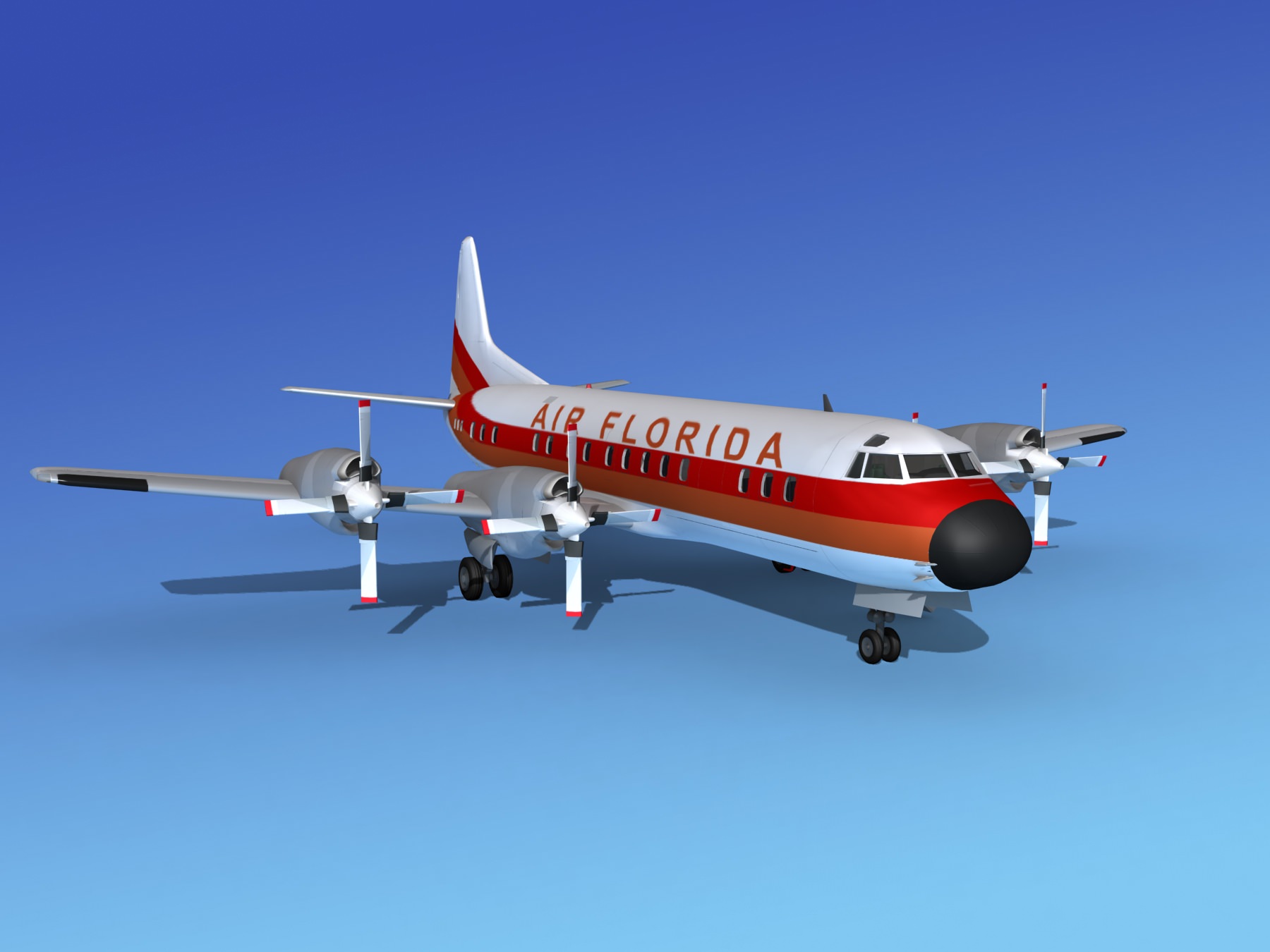 Lockheed L-188 Electra HP Air Florida 3D model_2