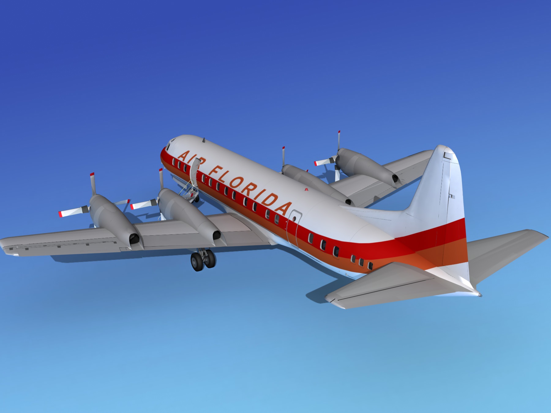 Lockheed L-188 Electra HP Air Florida 3D model_7