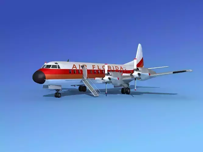 Lockheed L-188 Electra HP Air Florida 3D model
