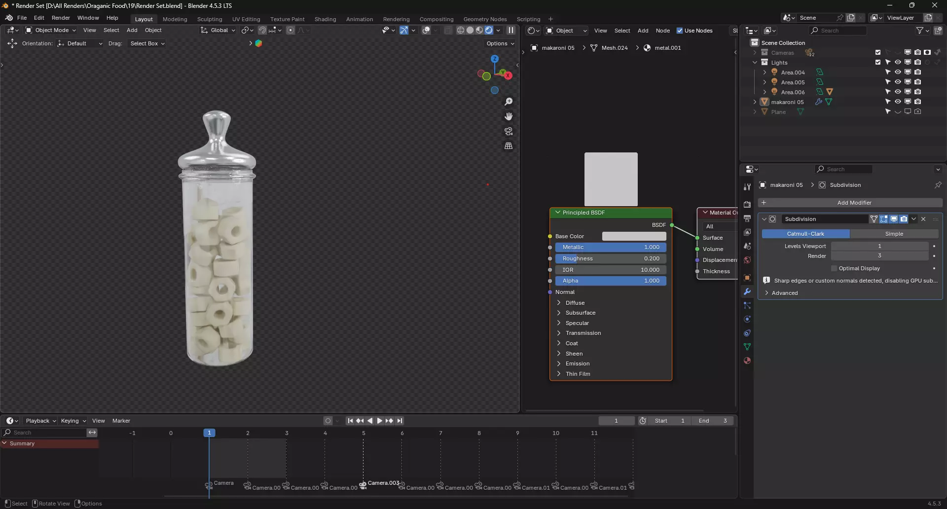 Pasta jar 3D model_4