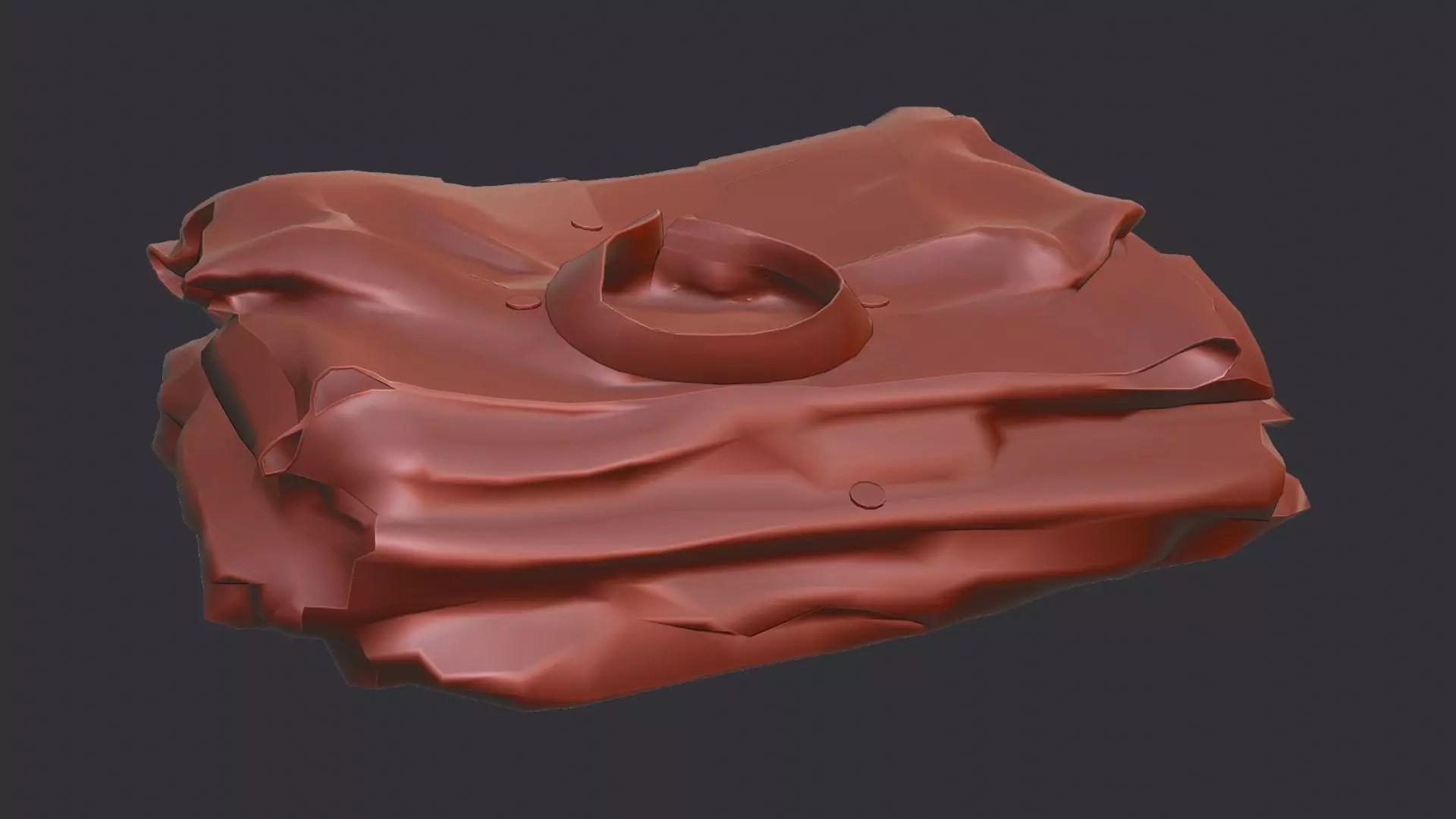 Camouflage Military Uniform Fabric Stack Low-poly 3D model_6