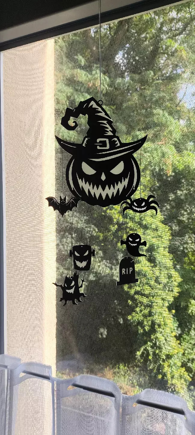 Glow in the Dark Halloween Mobile STL 3D print model_1