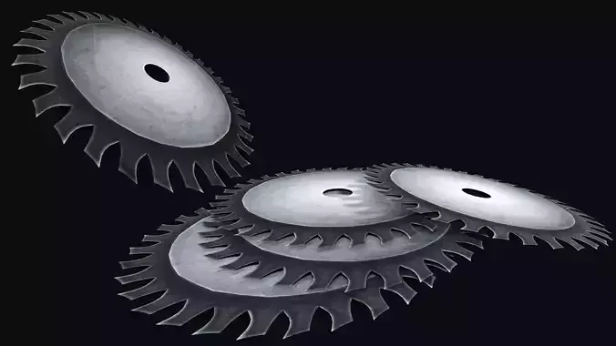 Saw Blade Low-poly 3D model