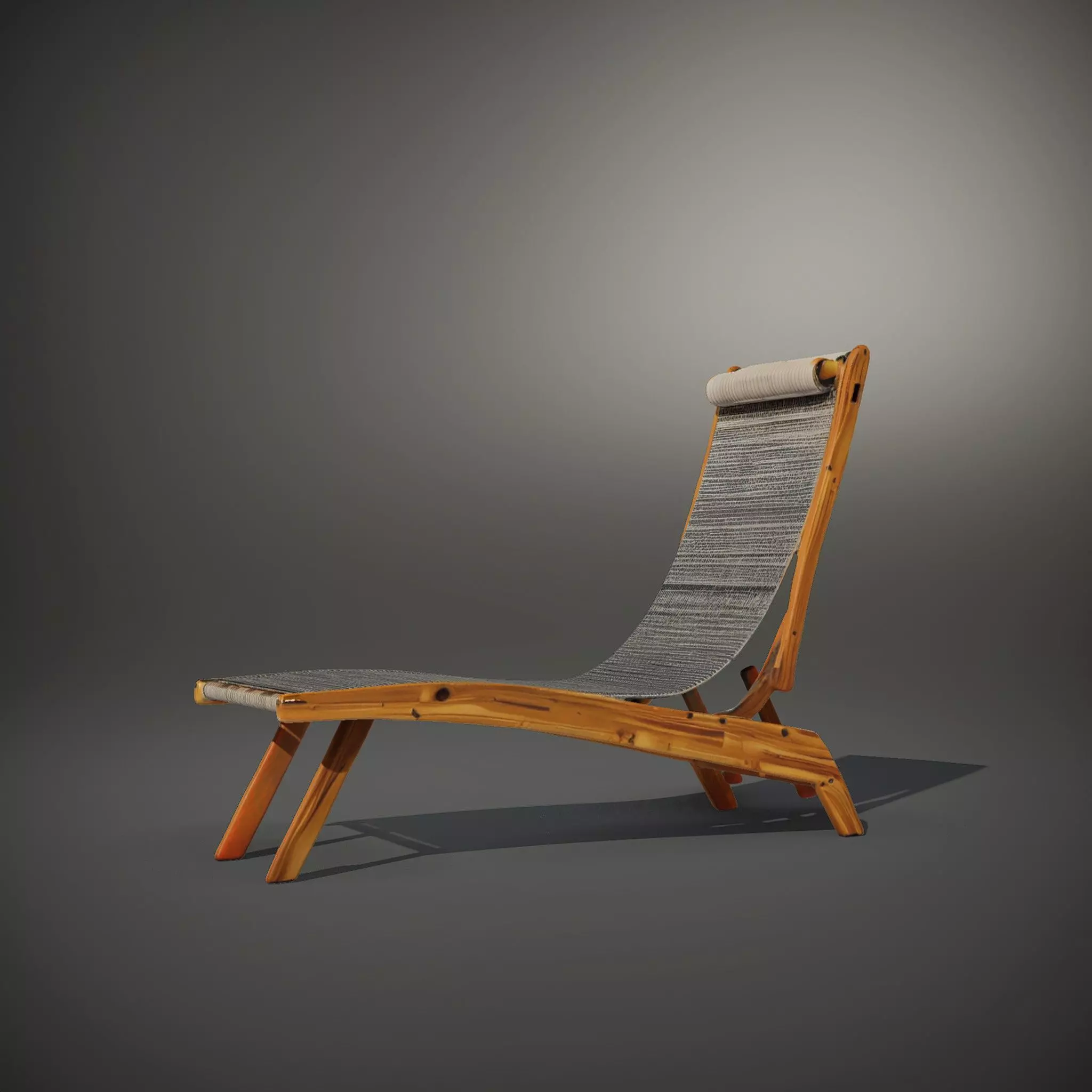 Natural Oak Lounger model pack Low-poly 3D model_34