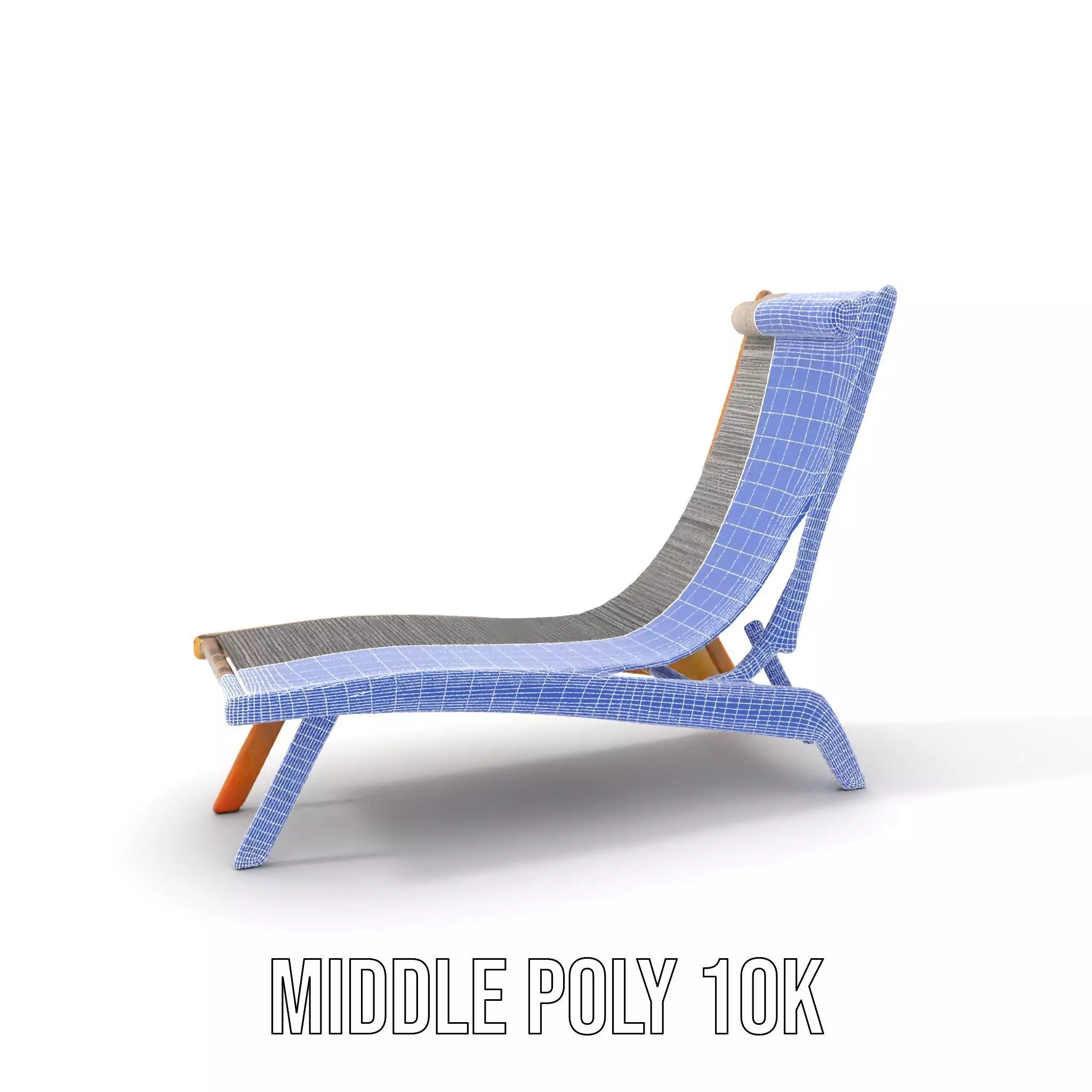 Natural Oak Lounger model pack Low-poly 3D model_10