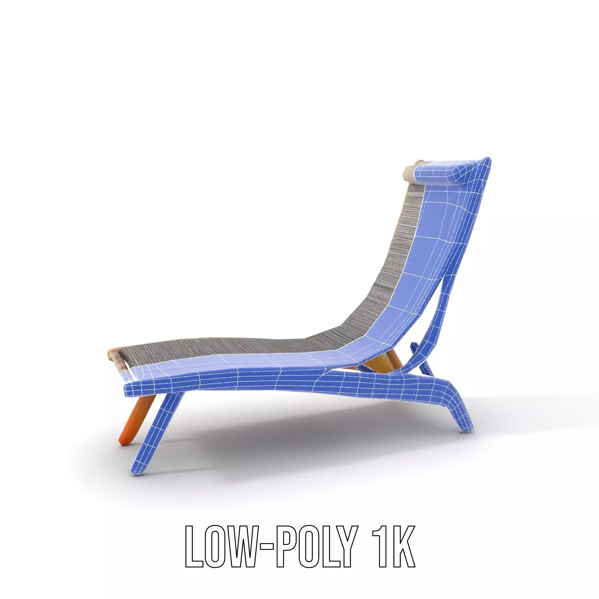 Natural Oak Lounger model pack Low-poly 3D model_20