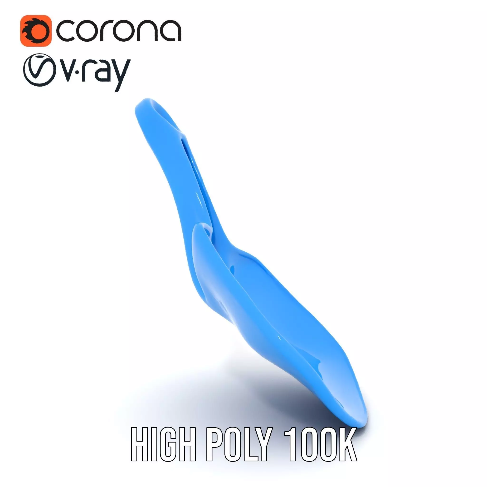 Blue Plastic Shovel model pack Low-poly 3D model_20
