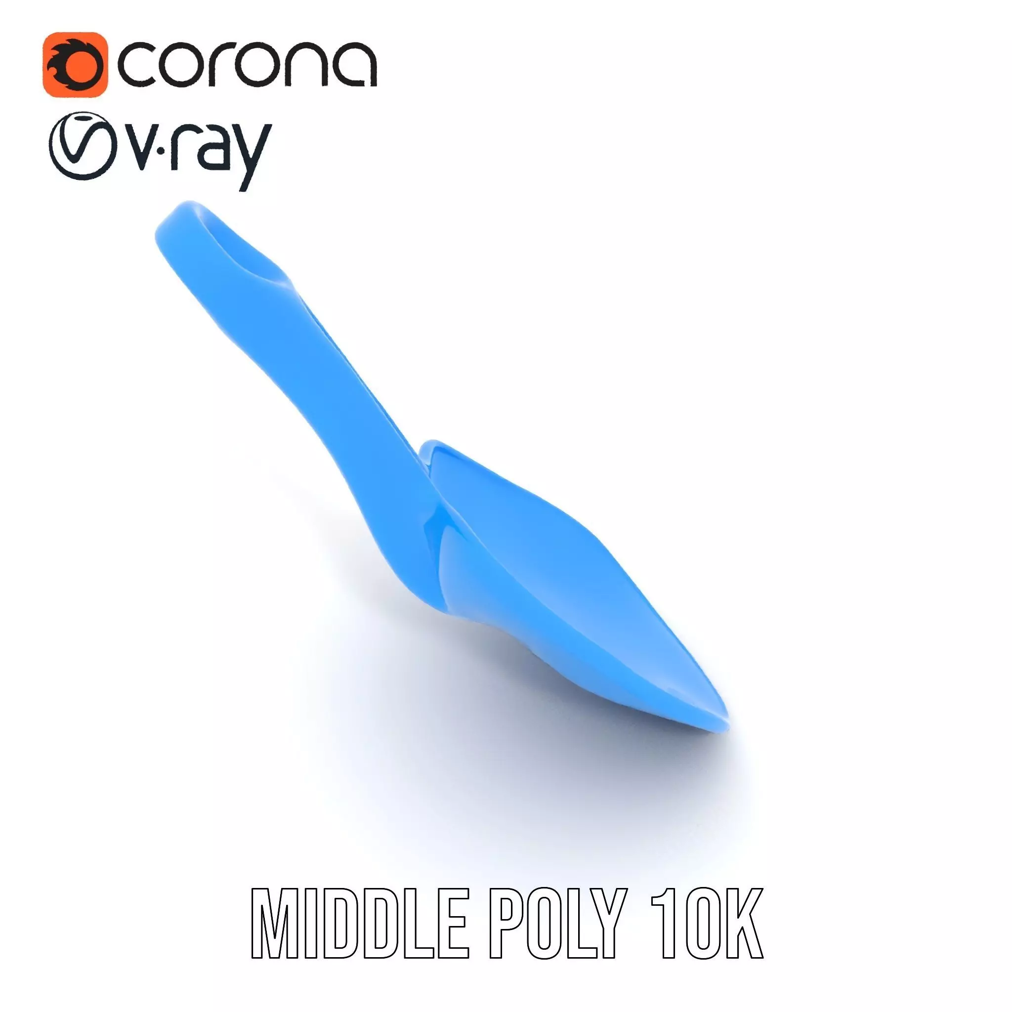 Blue Plastic Shovel model pack Low-poly 3D model_18
