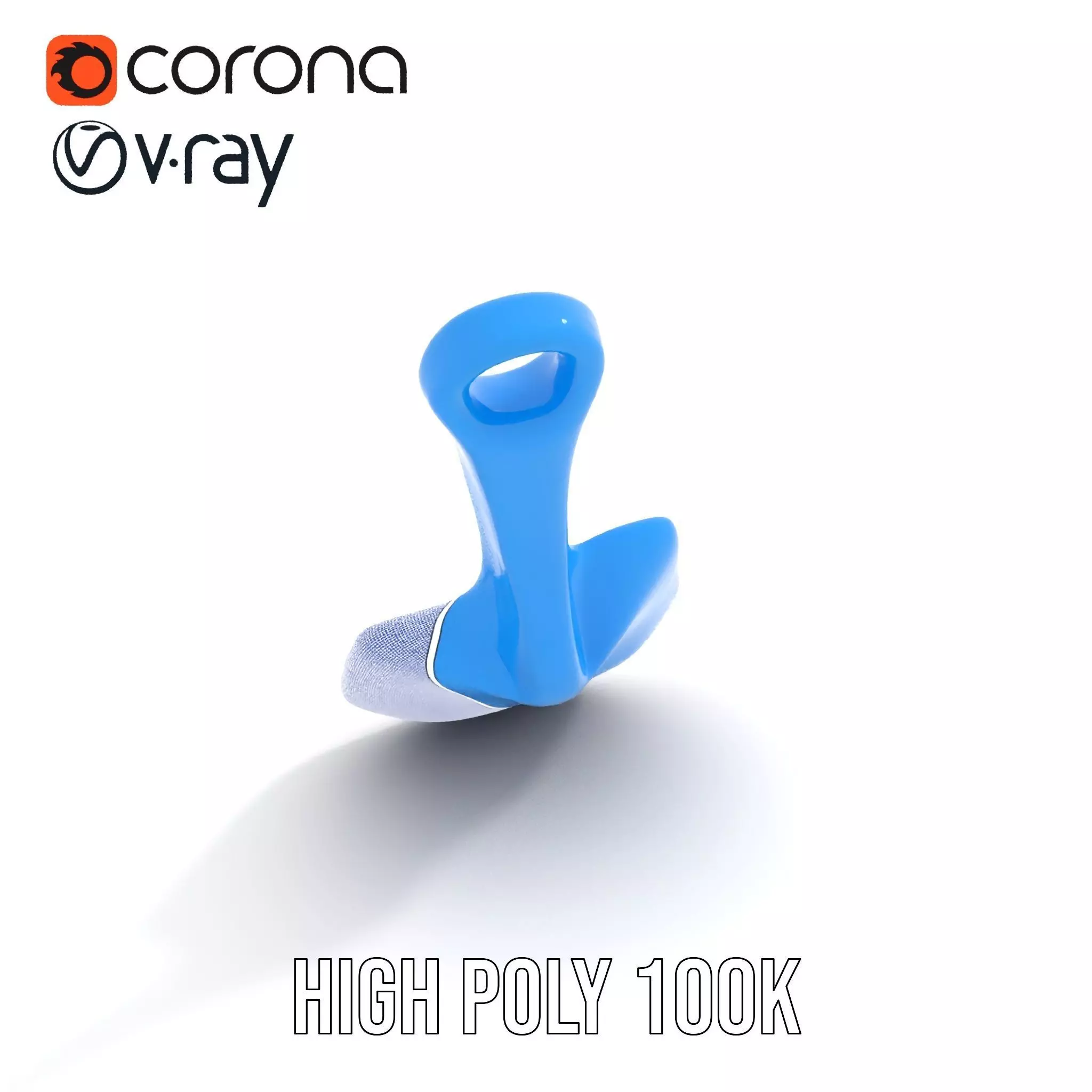 Blue Plastic Shovel model pack Low-poly 3D model_26