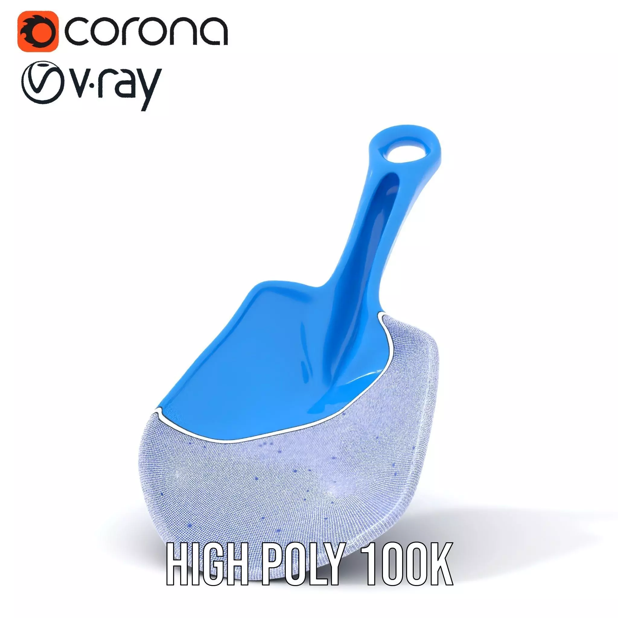 Blue Plastic Shovel model pack Low-poly 3D model_33