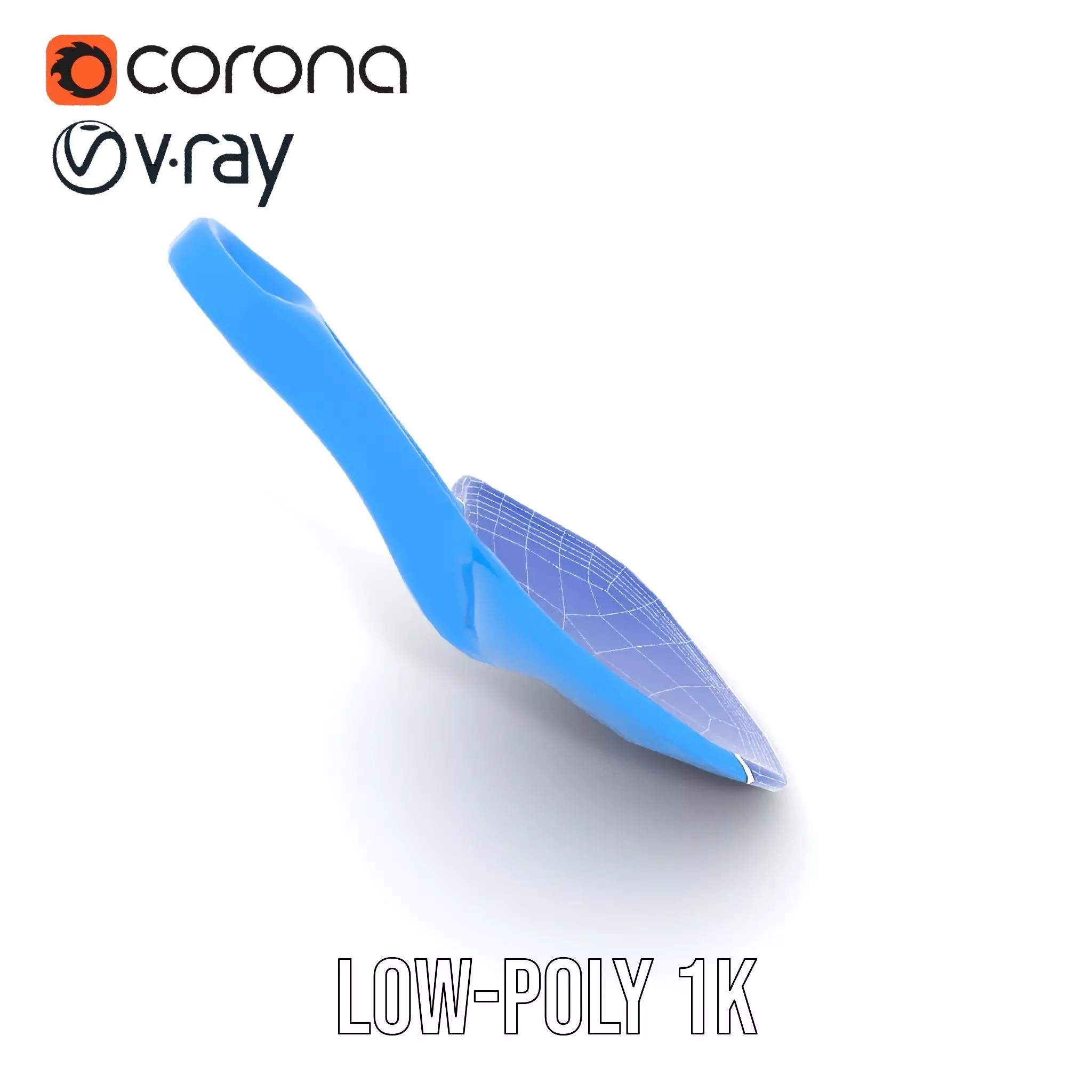 Blue Plastic Shovel model pack Low-poly 3D model_14