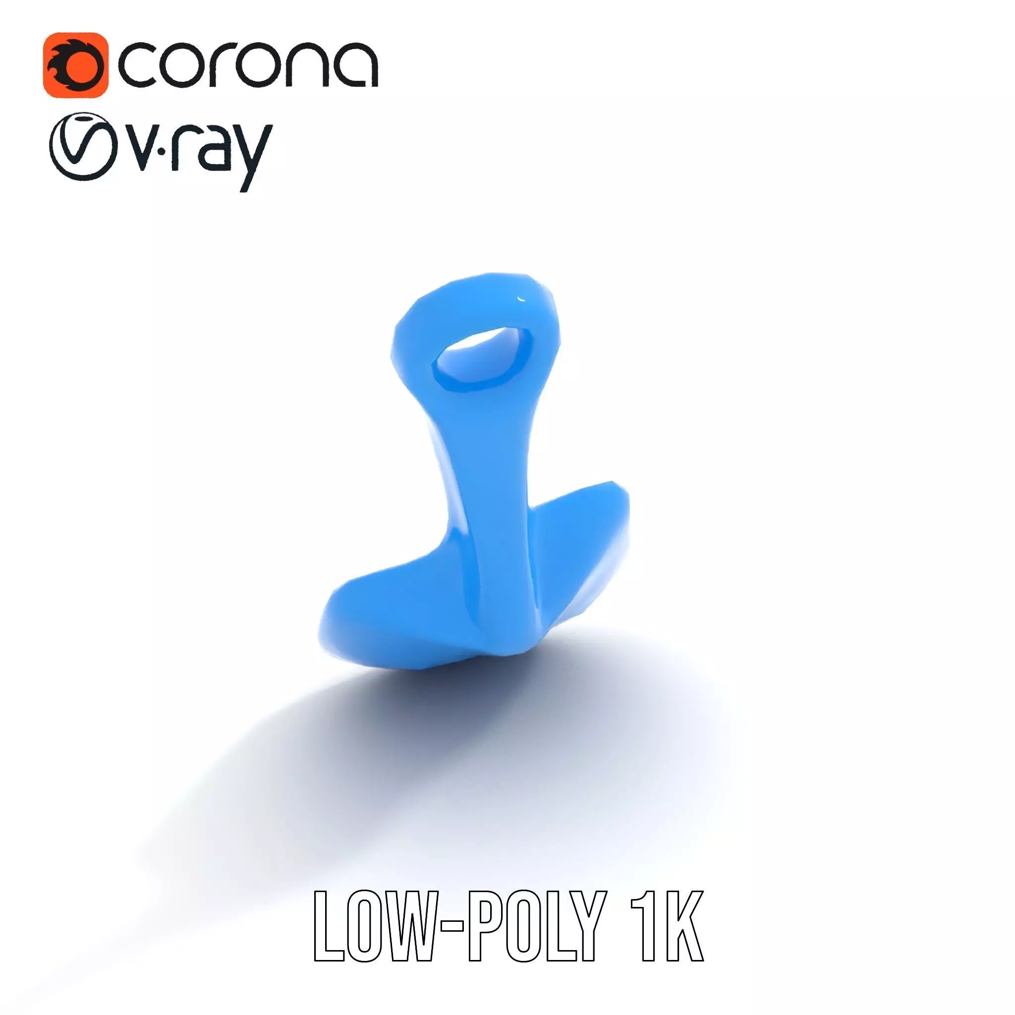 Blue Plastic Shovel model pack Low-poly 3D model_9