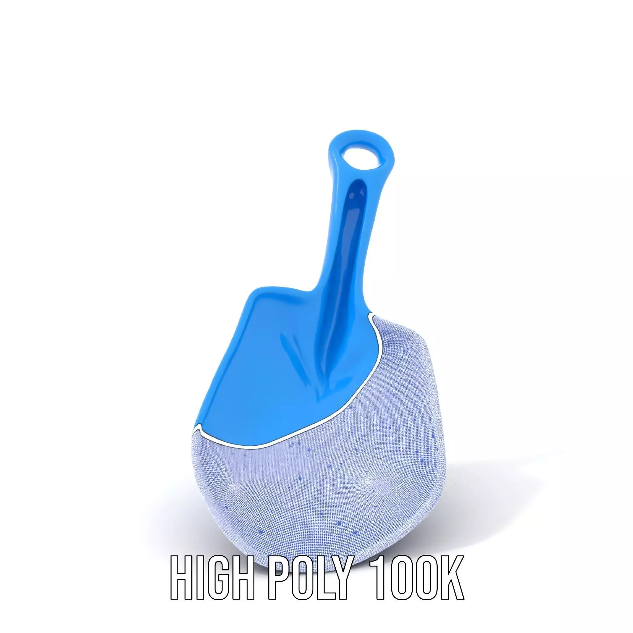 Blue Plastic Shovel model pack Low-poly 3D model_5