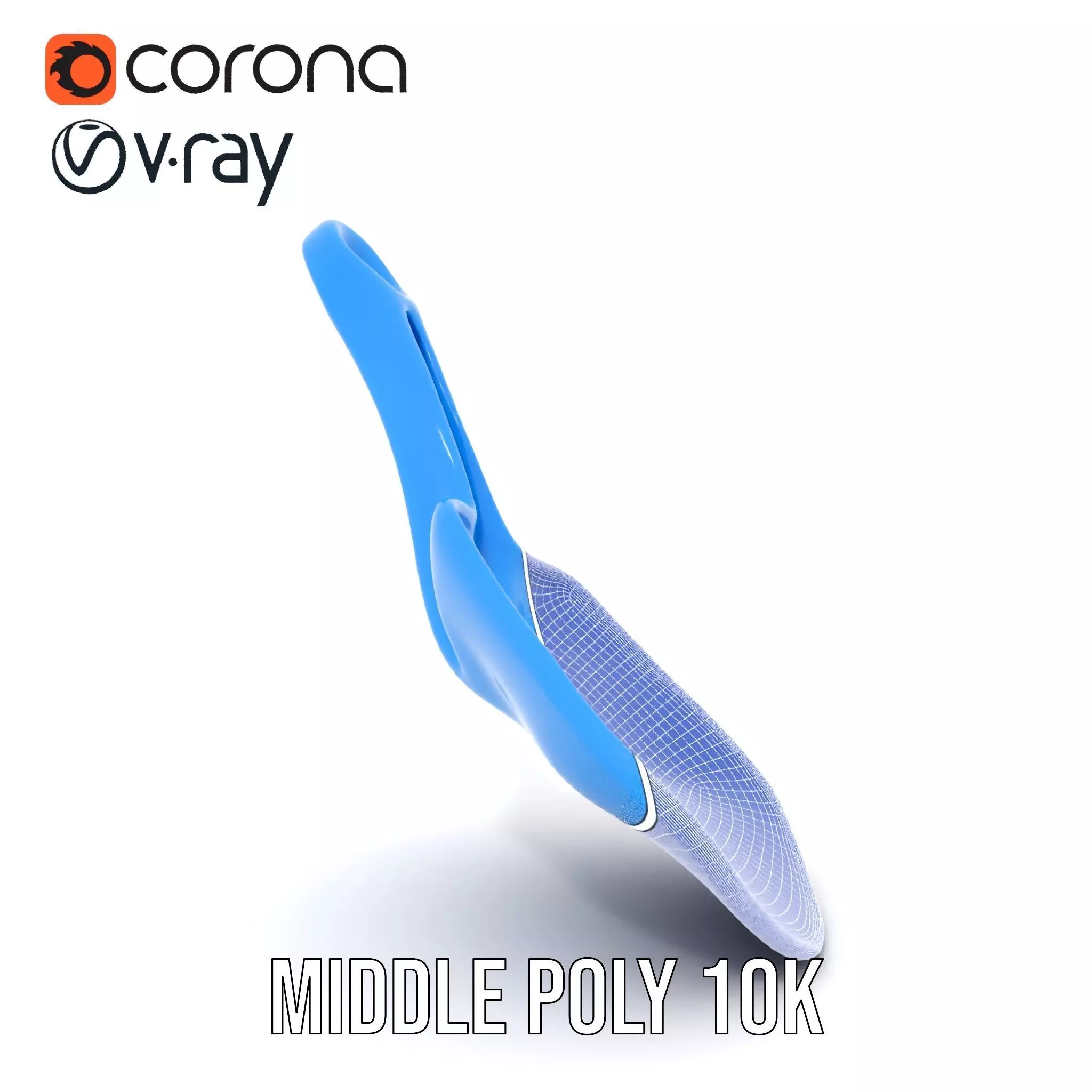 Blue Plastic Shovel model pack Low-poly 3D model_27