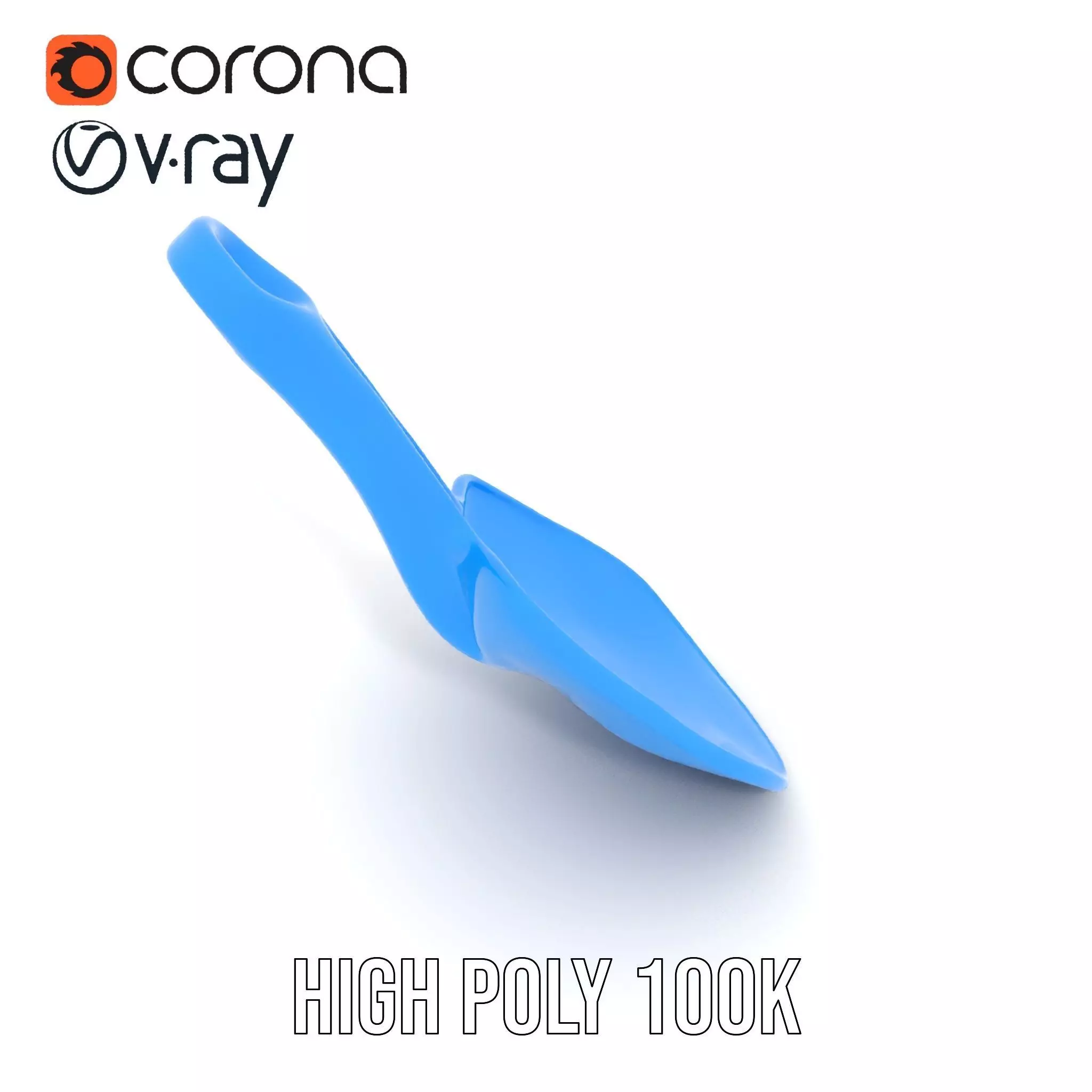 Blue Plastic Shovel model pack Low-poly 3D model_23