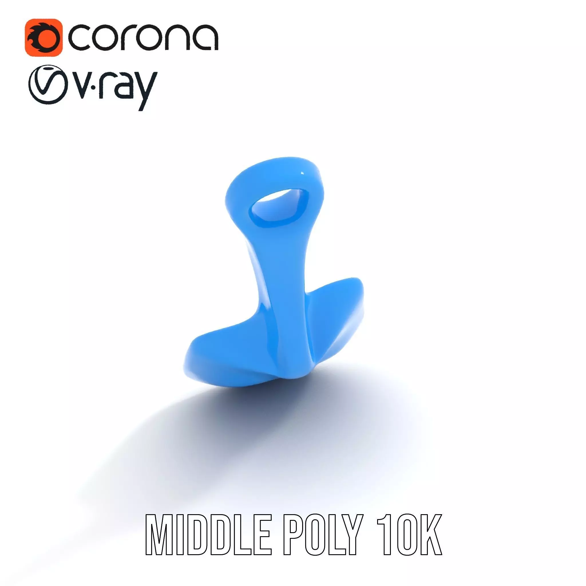 Blue Plastic Shovel model pack Low-poly 3D model_7