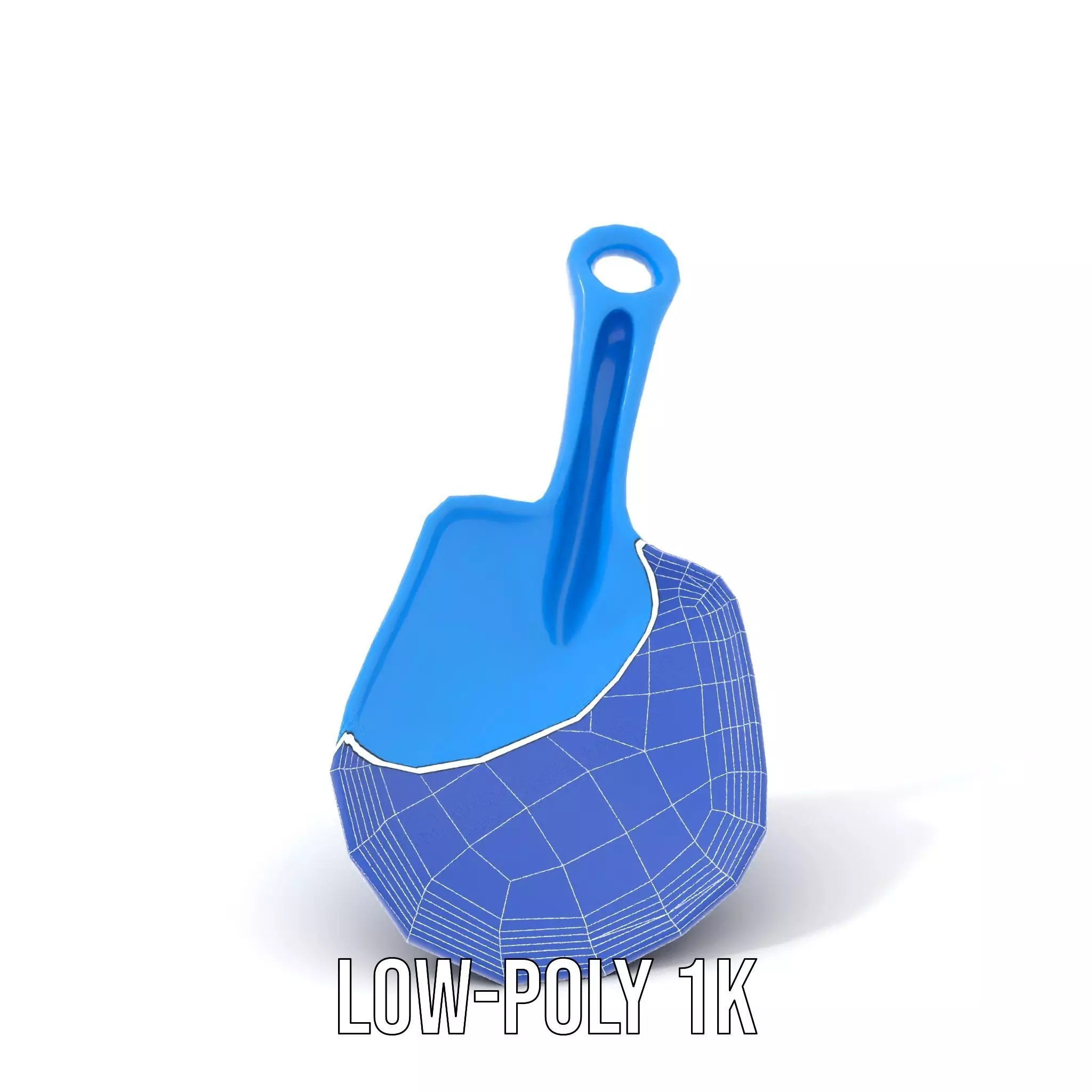 Blue Plastic Shovel model pack Low-poly 3D model_25