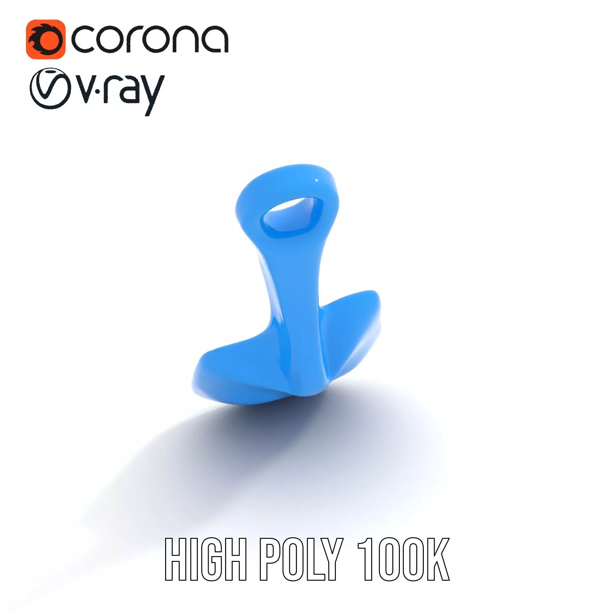 Blue Plastic Shovel model pack Low-poly 3D model_10