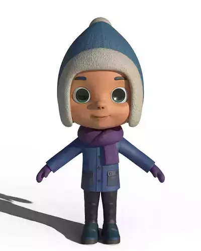 Cartoon Child Boy Winter Clothing